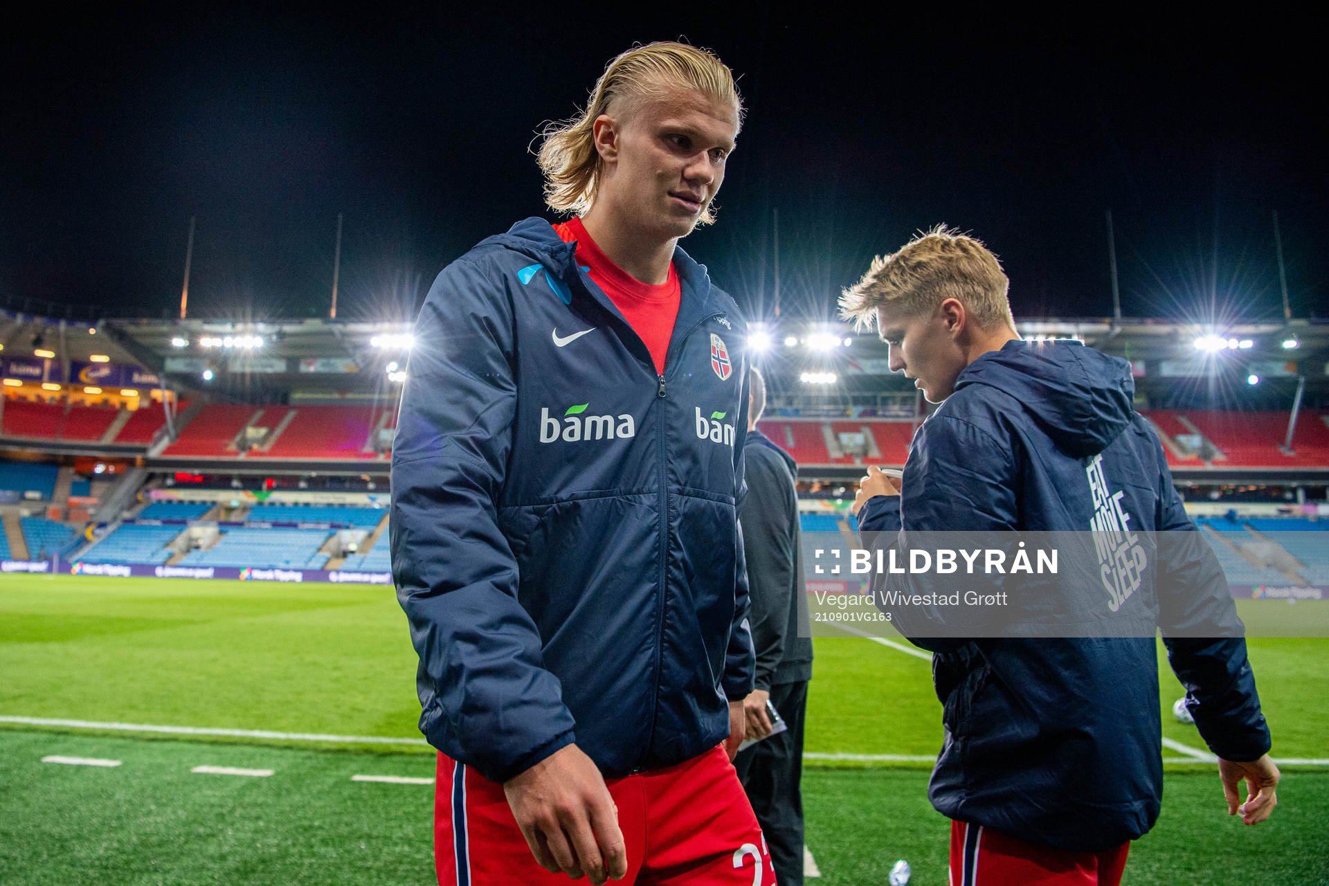 Erling Braut Haaland and Martin Ødegaard of Norway