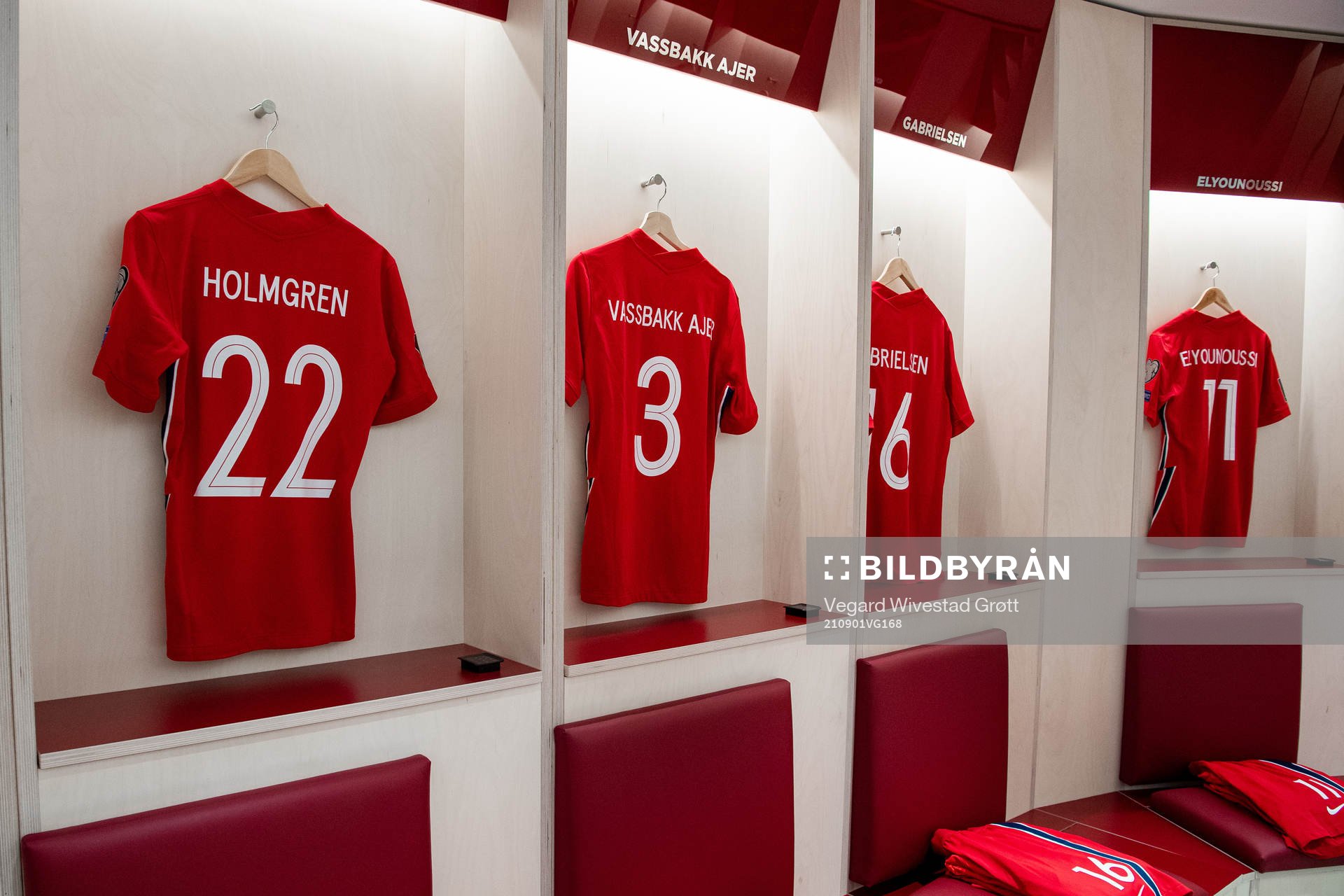 The kits of Marcus Holmgren Pedersen, Kristoffer Ajer,