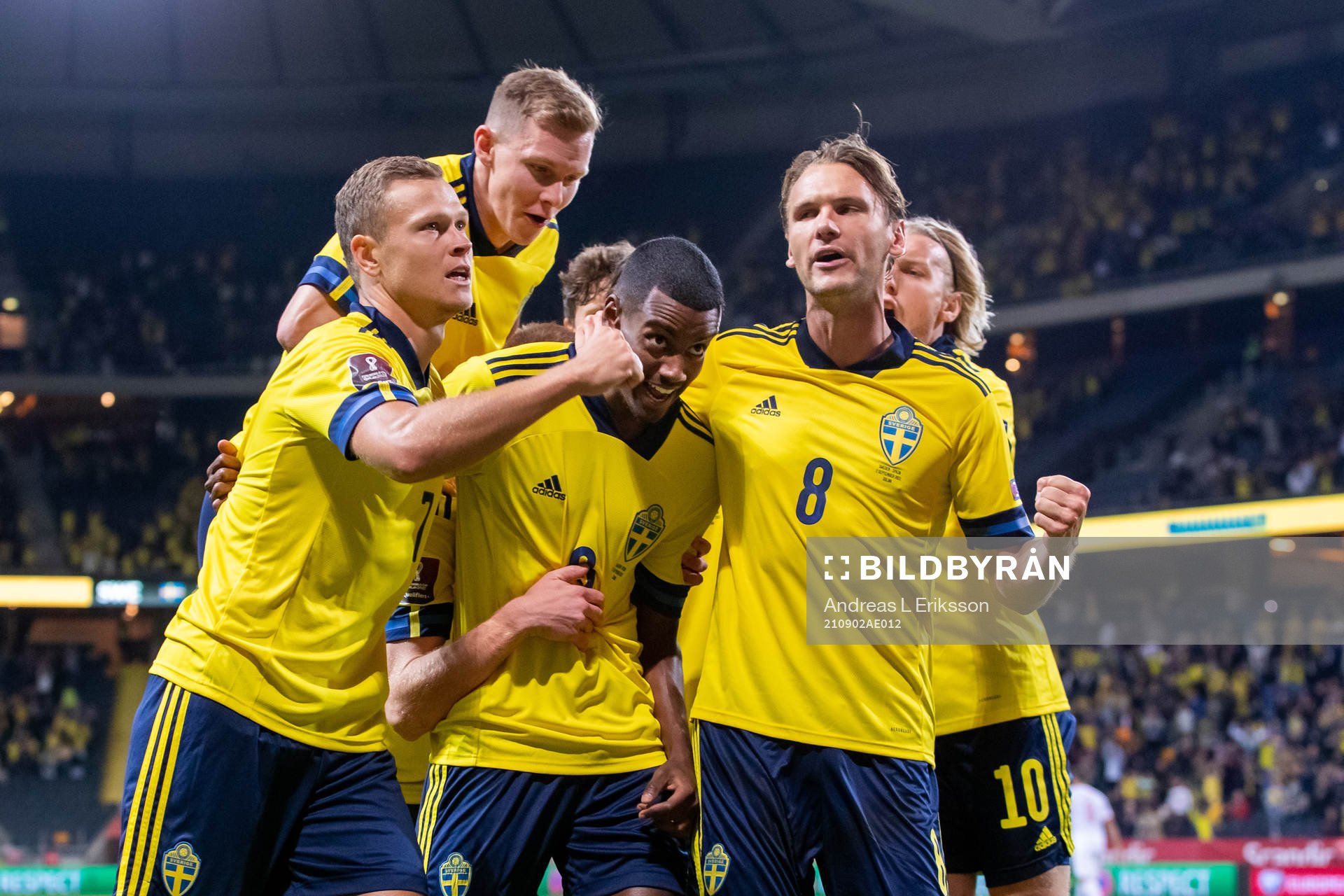 Alexander Isak of Sweden celebrates