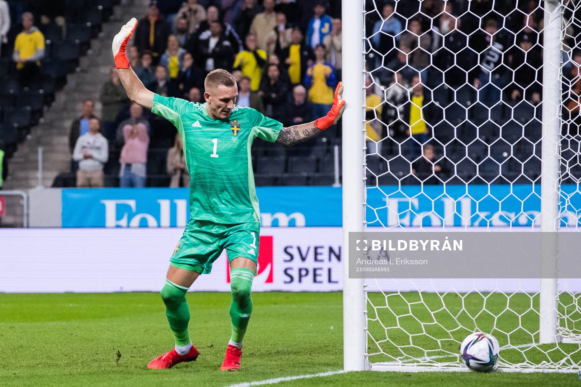 Goalkeeper Robin Olsen of Sweden