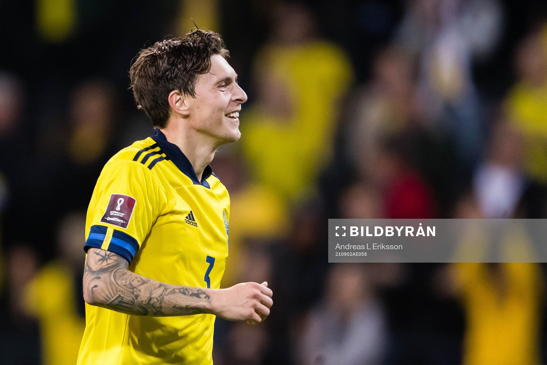 Victor Nilsson Lindelöf of Sweden celebrates