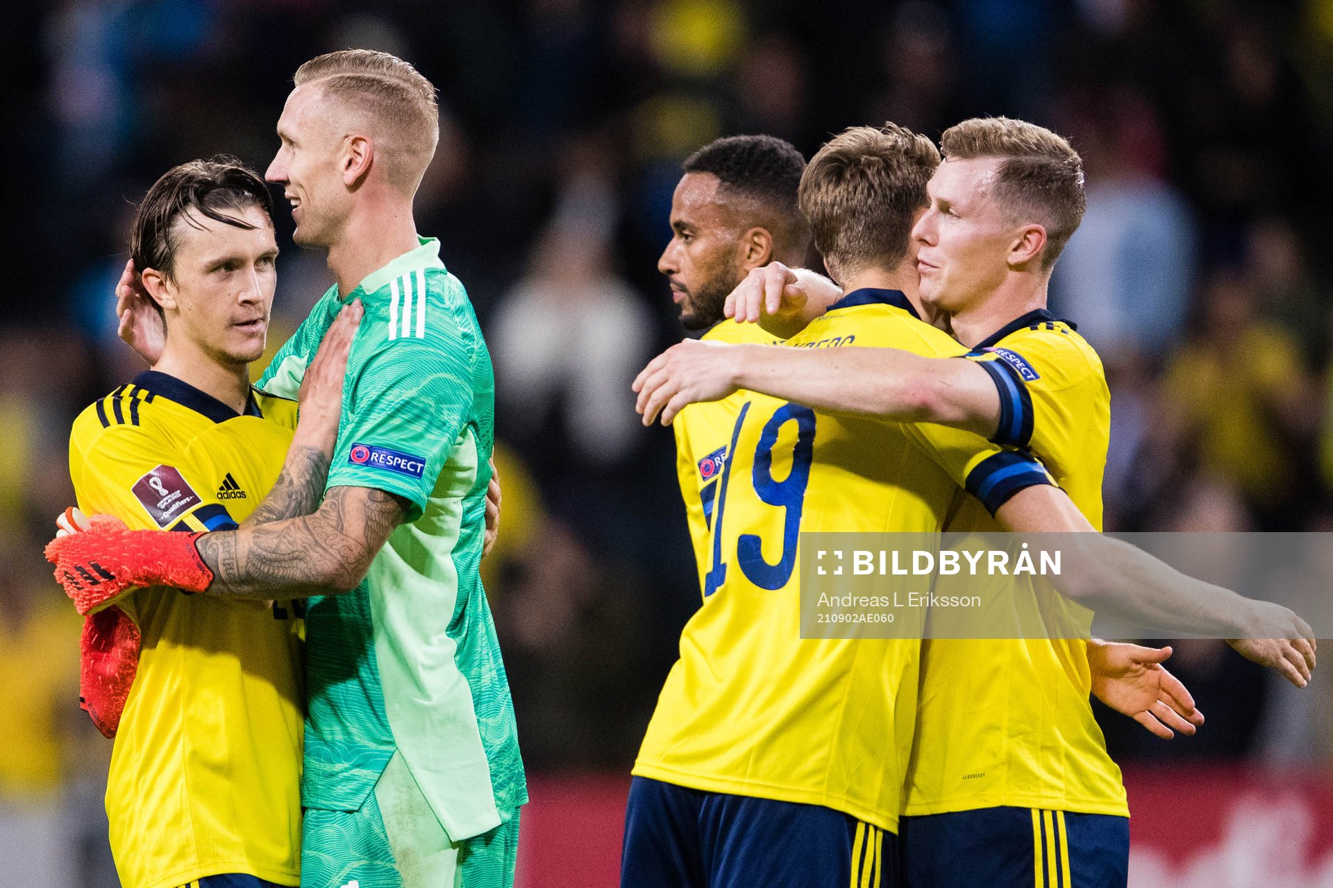 Kristoffer Olsson, goalkeeper Robin Olsen, Mattias Svanberg