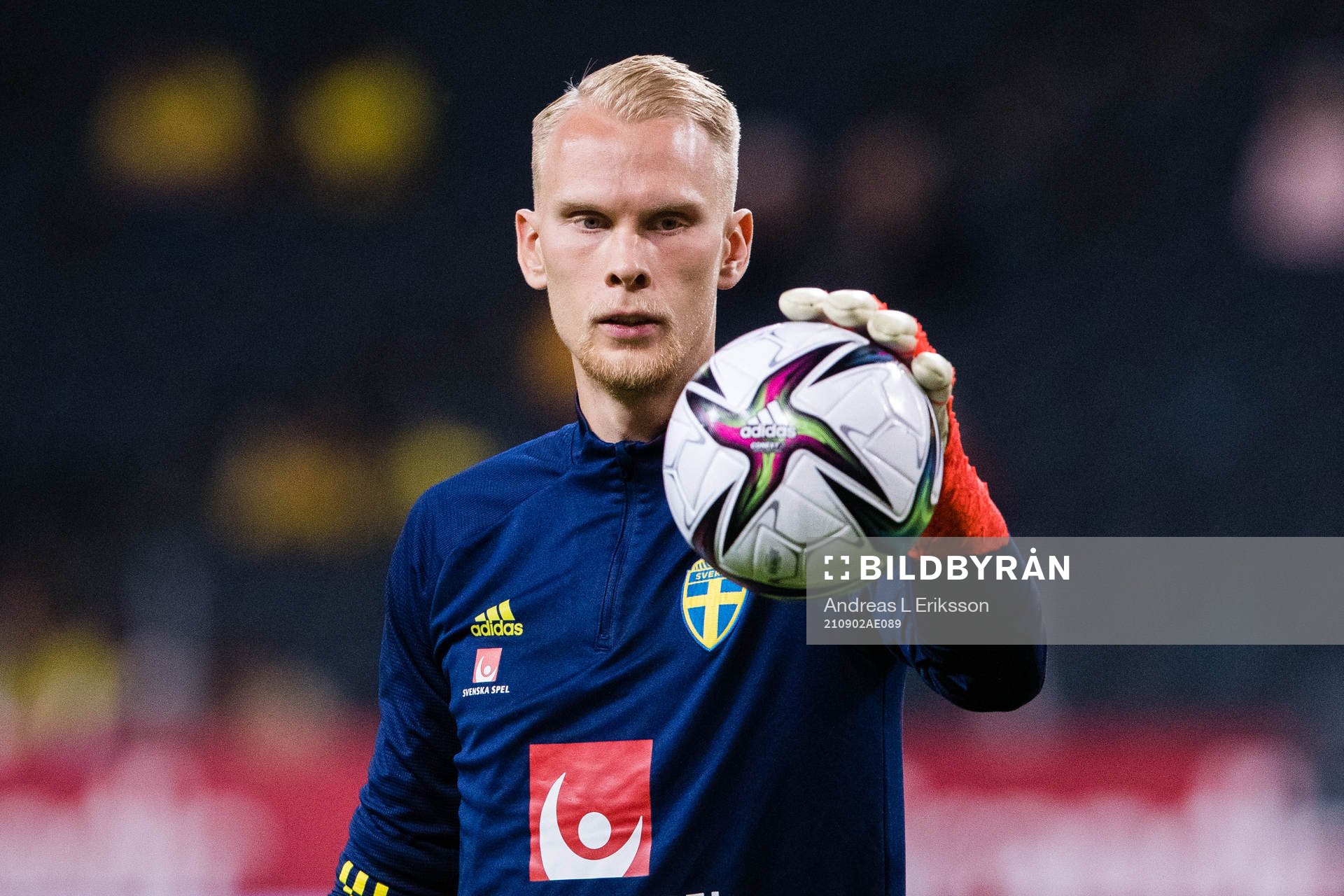 Goalkeeper Pontus Dahlberg of Sweden