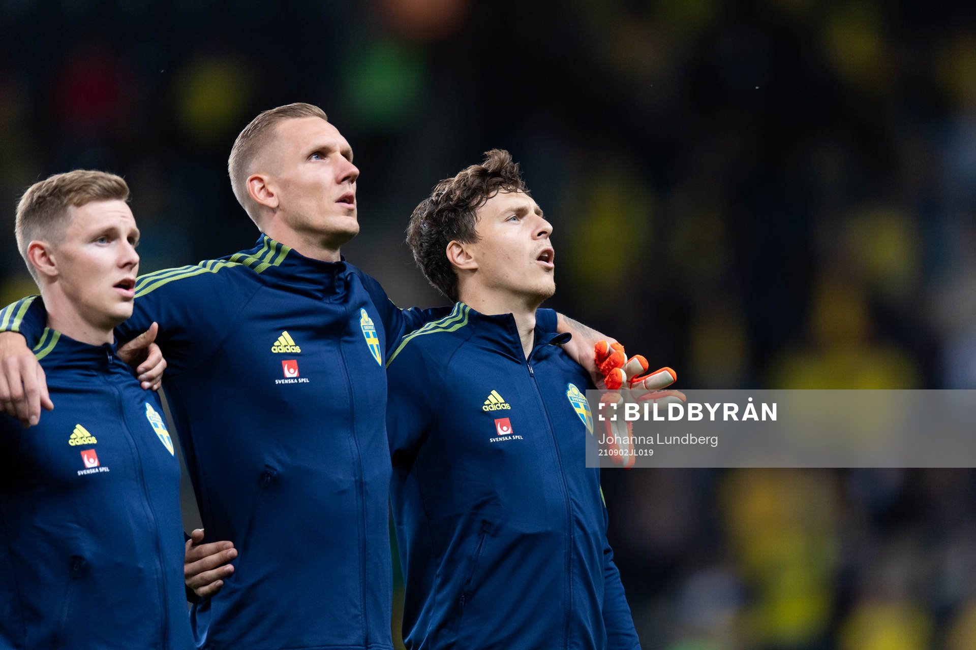 Emil Krafth, goalkeeper Robin Olsen and Victor Nilsson