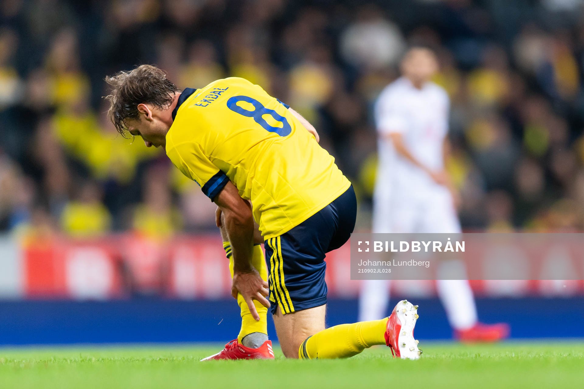 Albin Ekdal of Sweden looks dejected