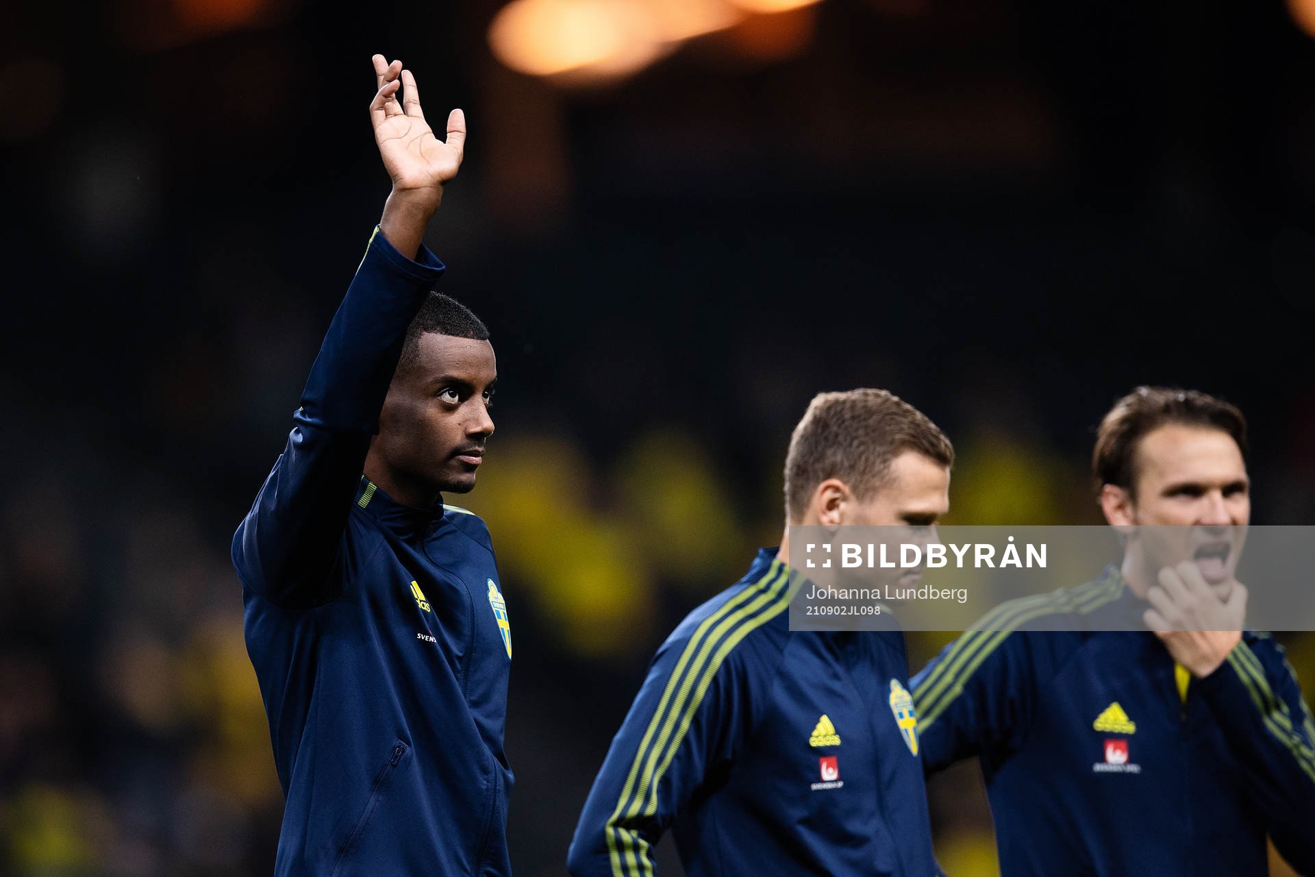 Alexander Isak, Viktor Claesson and Albin Ekdal of Sweden