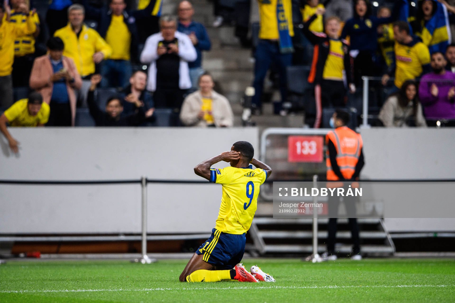 Alexander Isak of Sweden celebrates