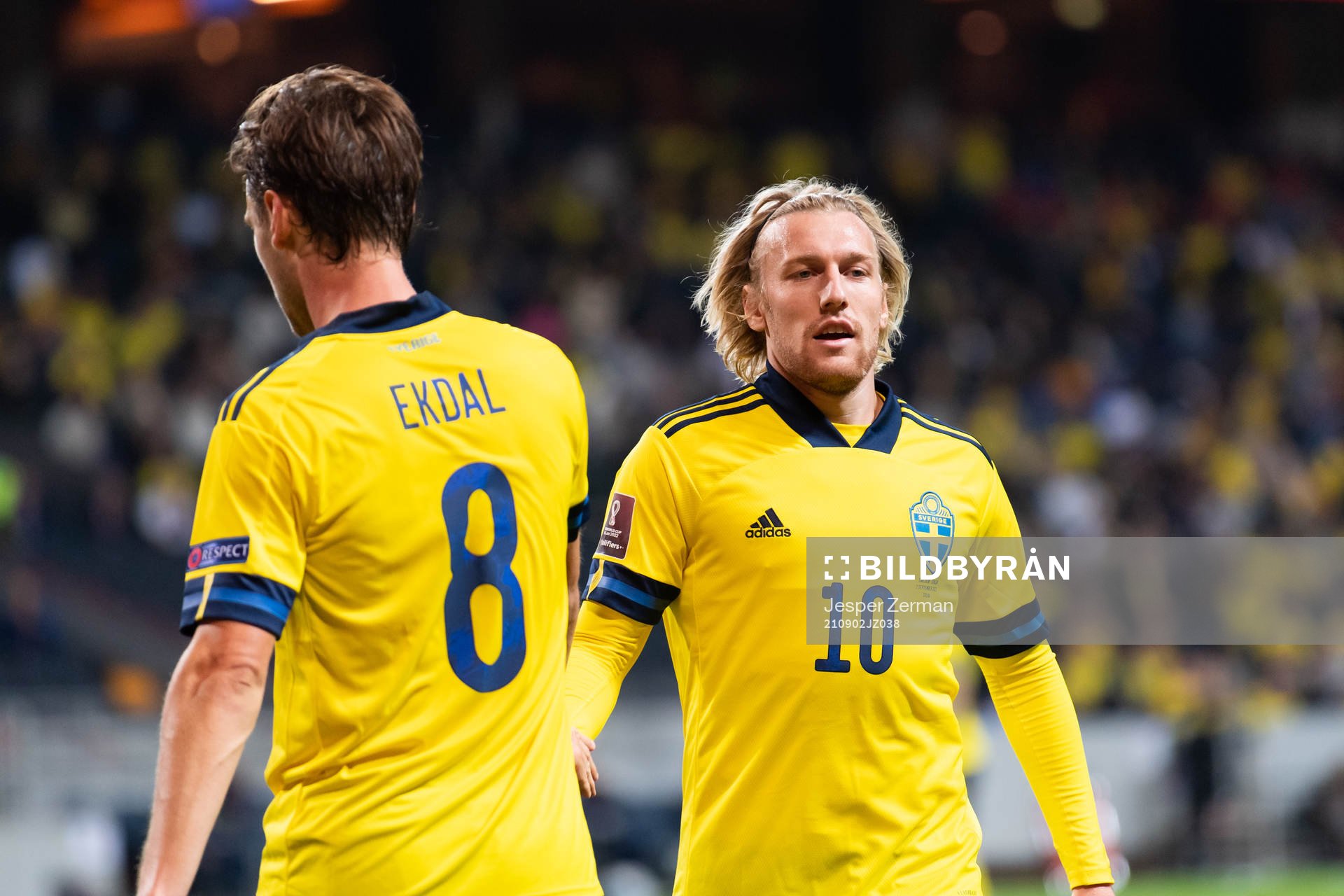 Albin Ekdal and Emil Forsberg of Sweden