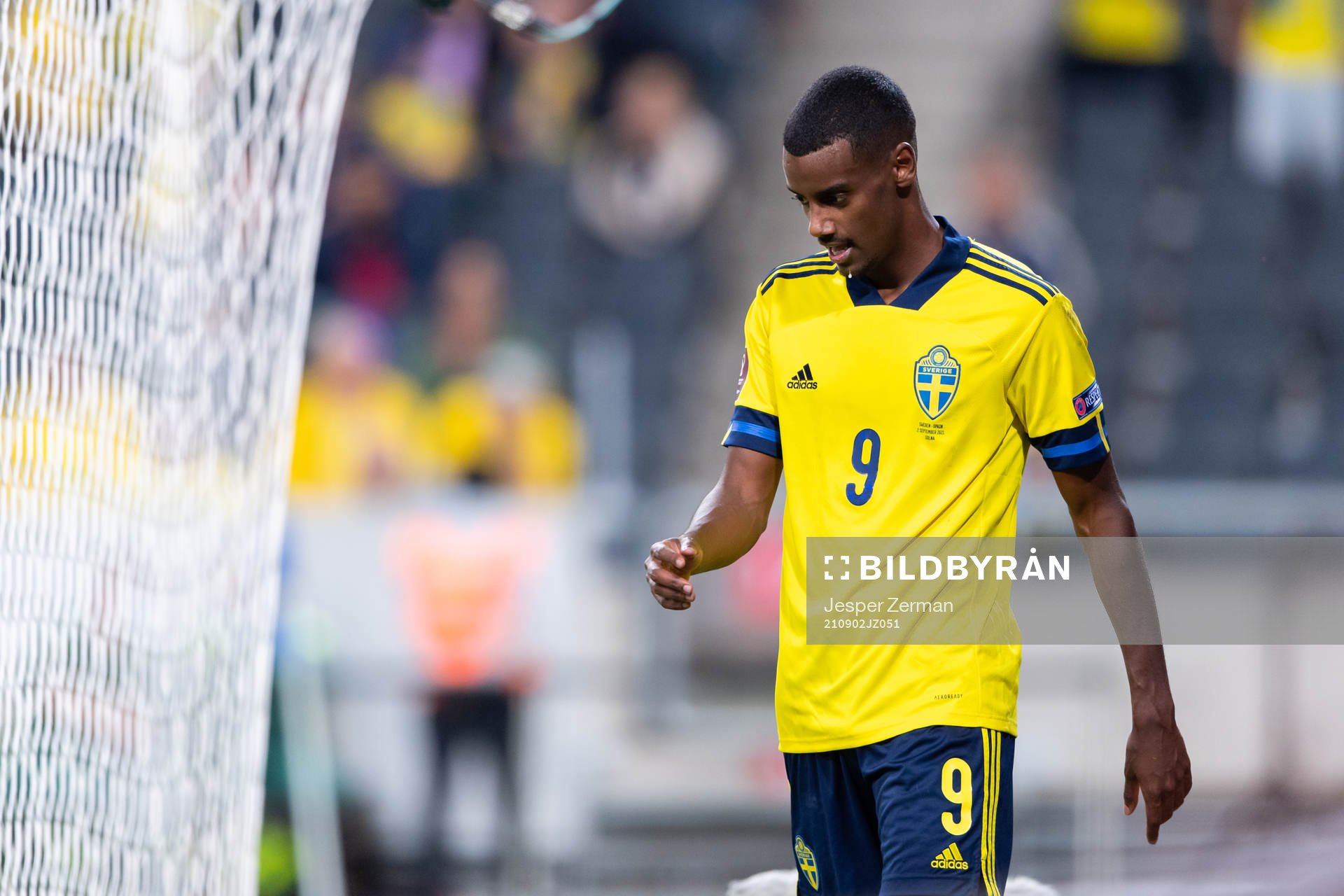 Alexander Isak of Sweden looks dejected