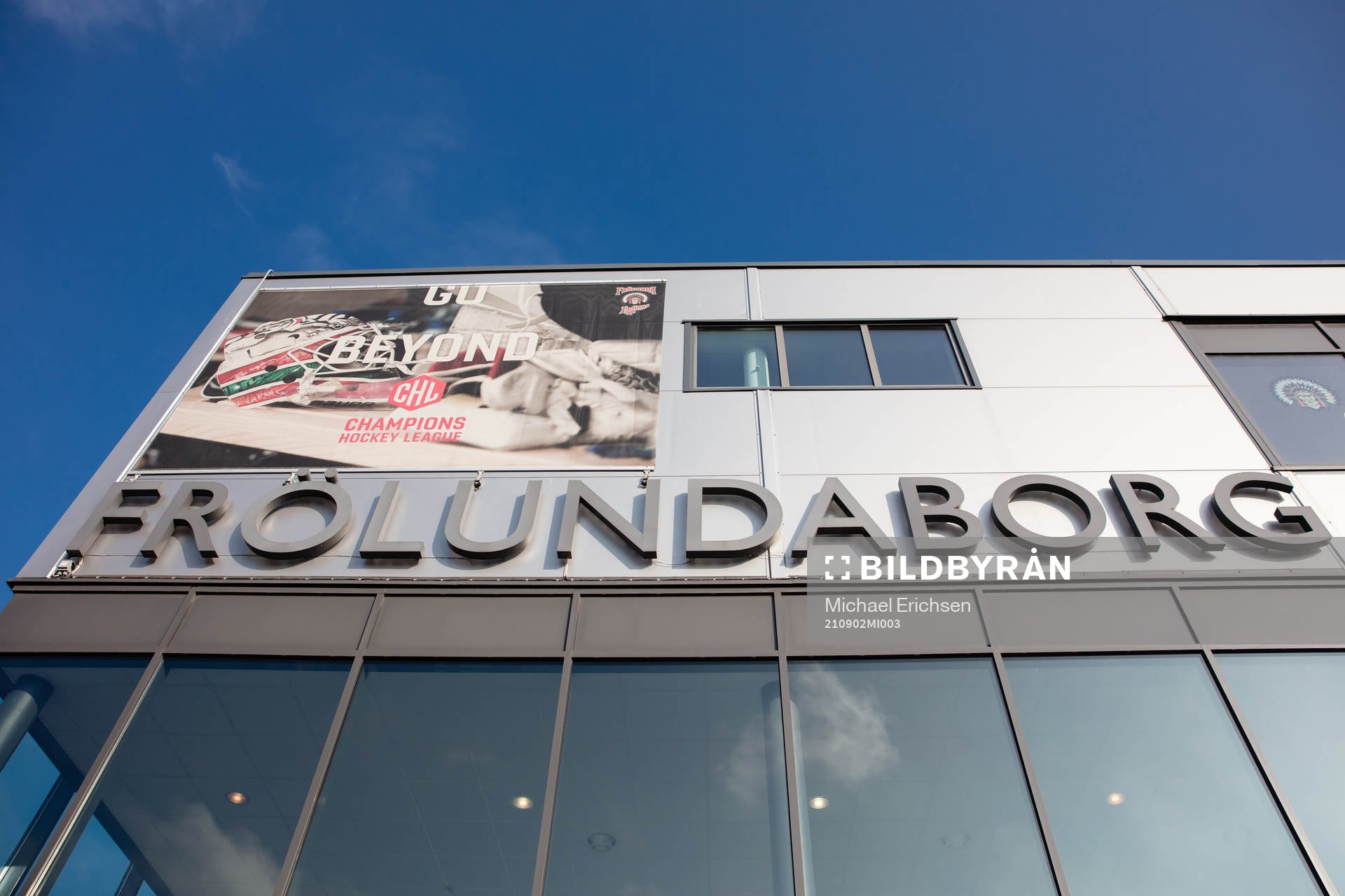 The arena Frölundaborg prior to the CHL ice hockey game