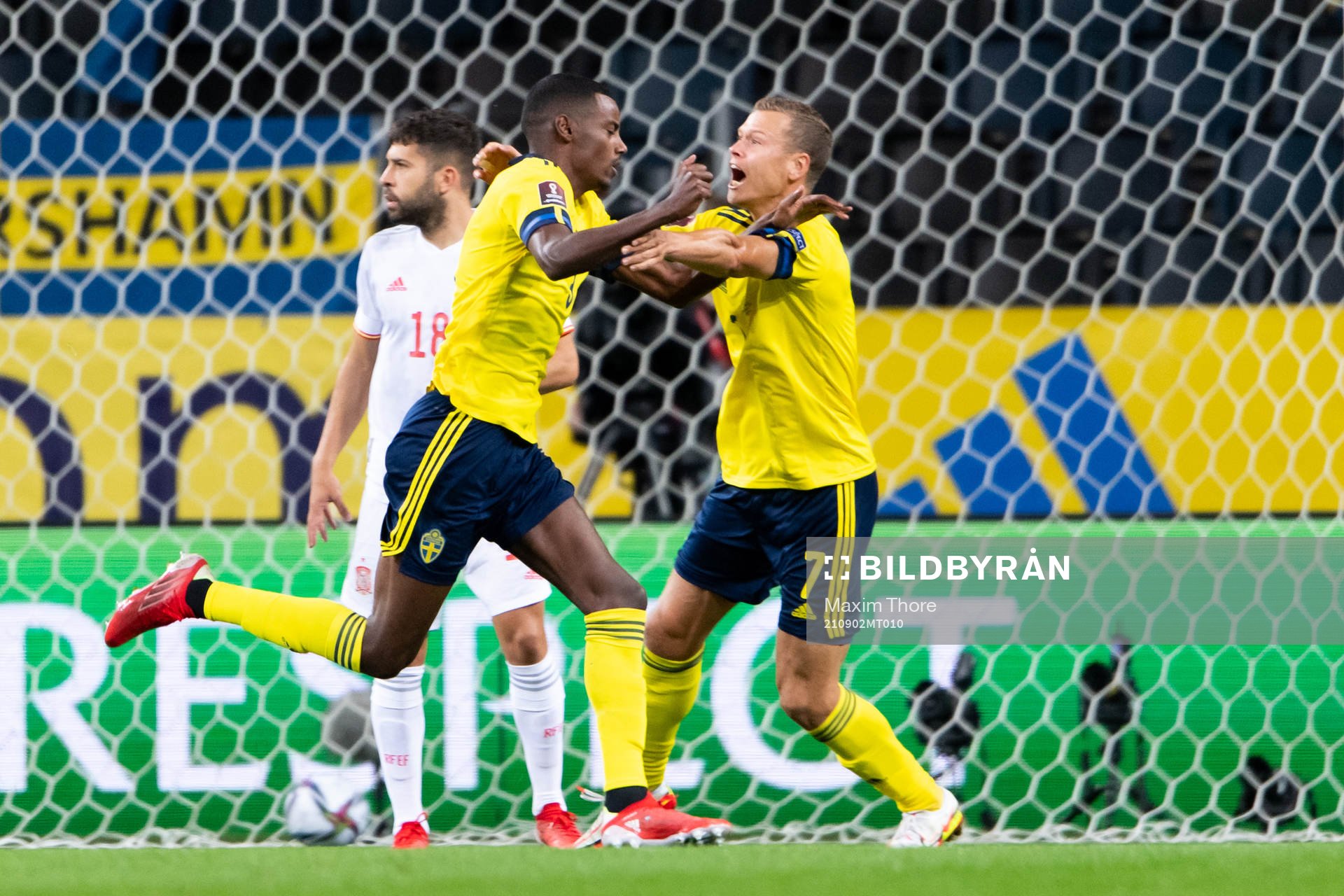 Alexander Isak of Sweden celebrates