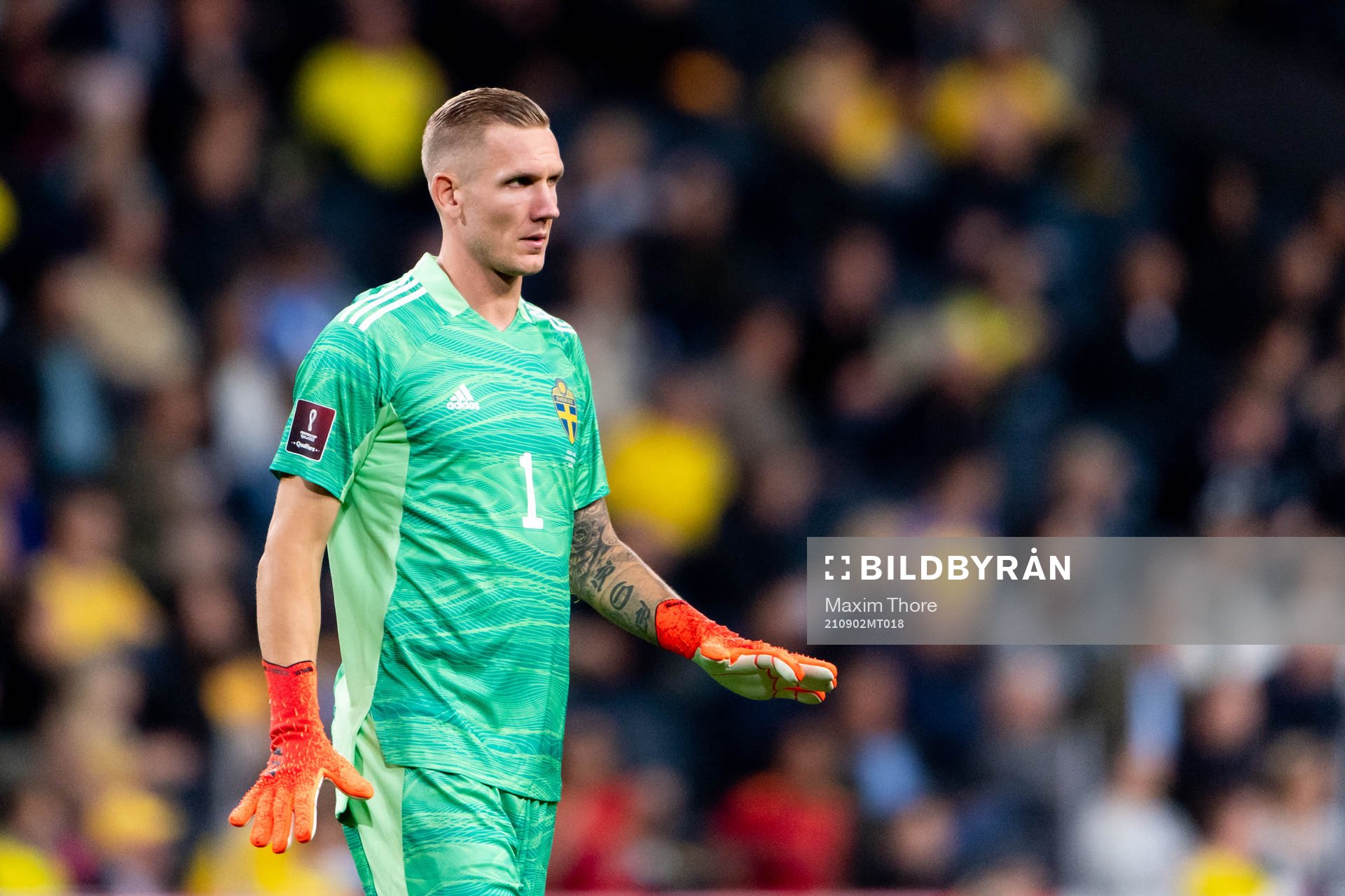 Goalkeeper Robin Olsen of Sweden