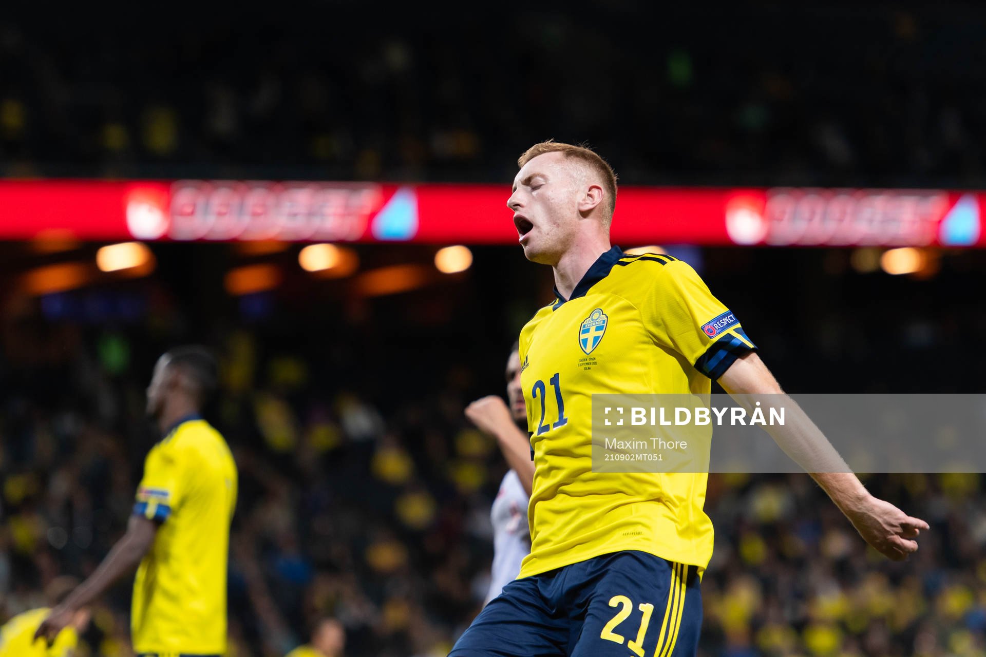 Dejan Kulusevski of Sweden looks dejected