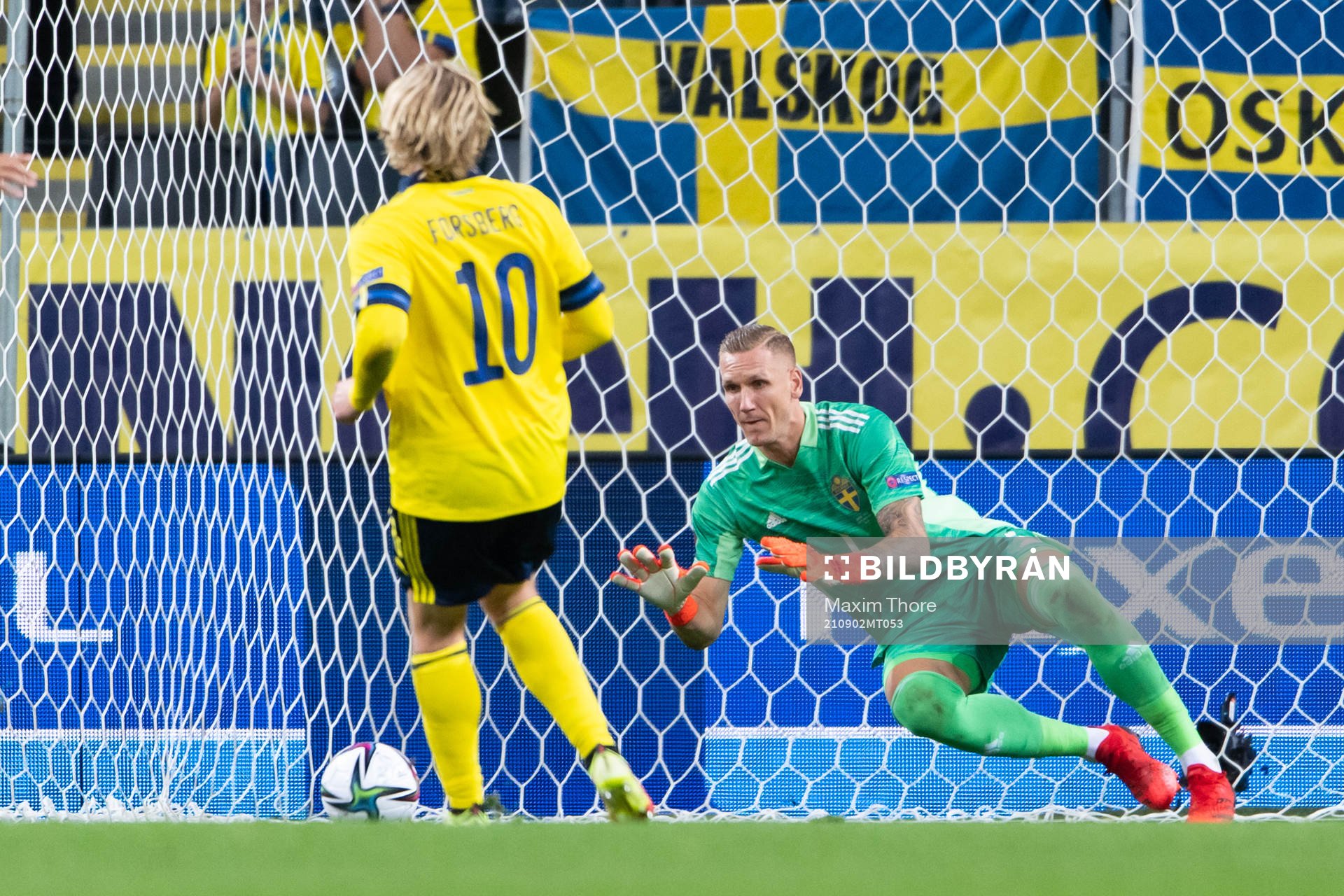 Goalkeeper Robin Olsen of Sweden