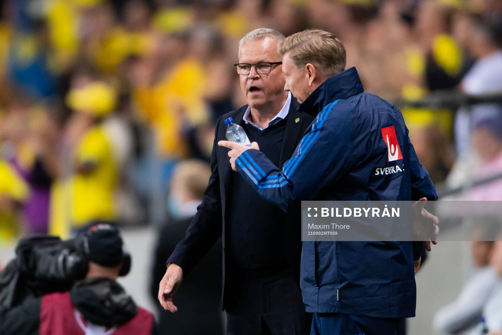 Head coach Janne Andersson and assistant coach Peter