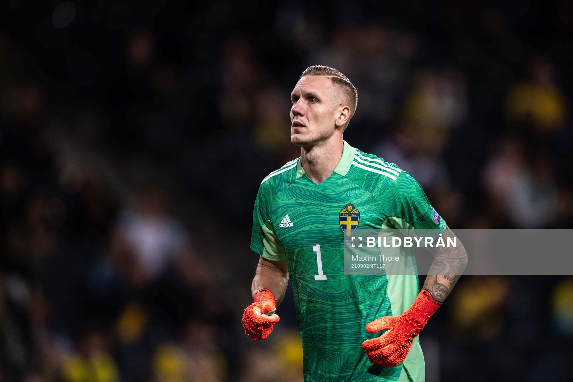 Goalkeeper Robin Olsen of Sweden