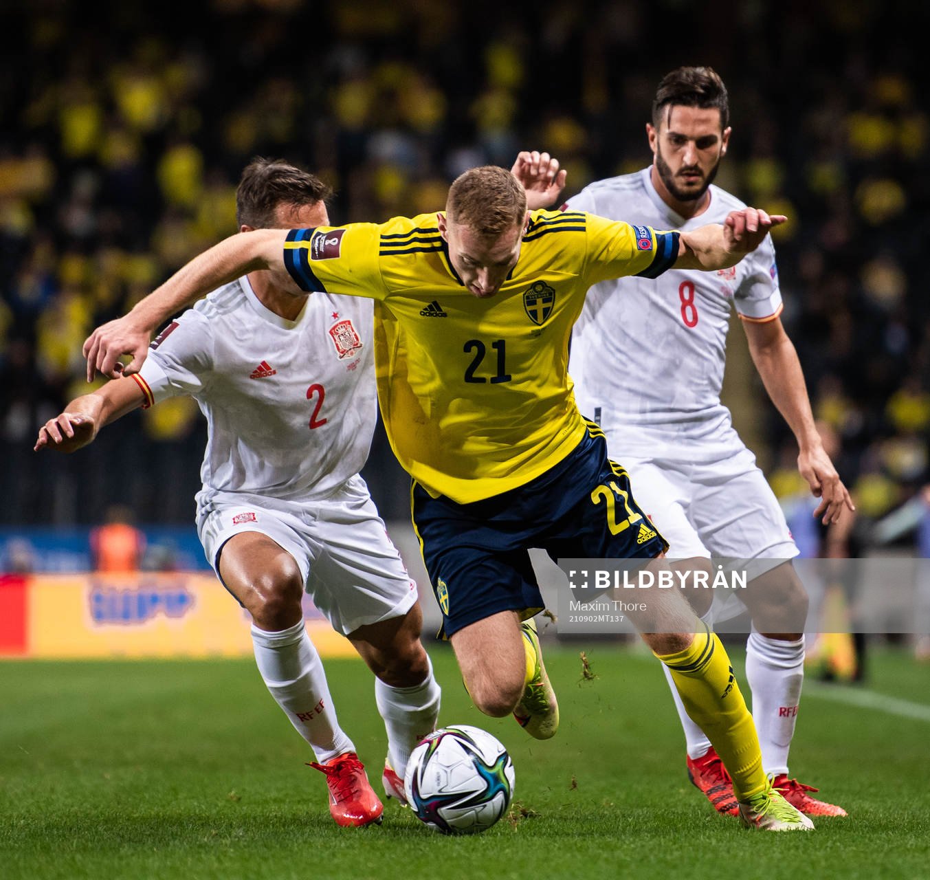 Cesar Azpilicueta and Koke of Spain against Dejan