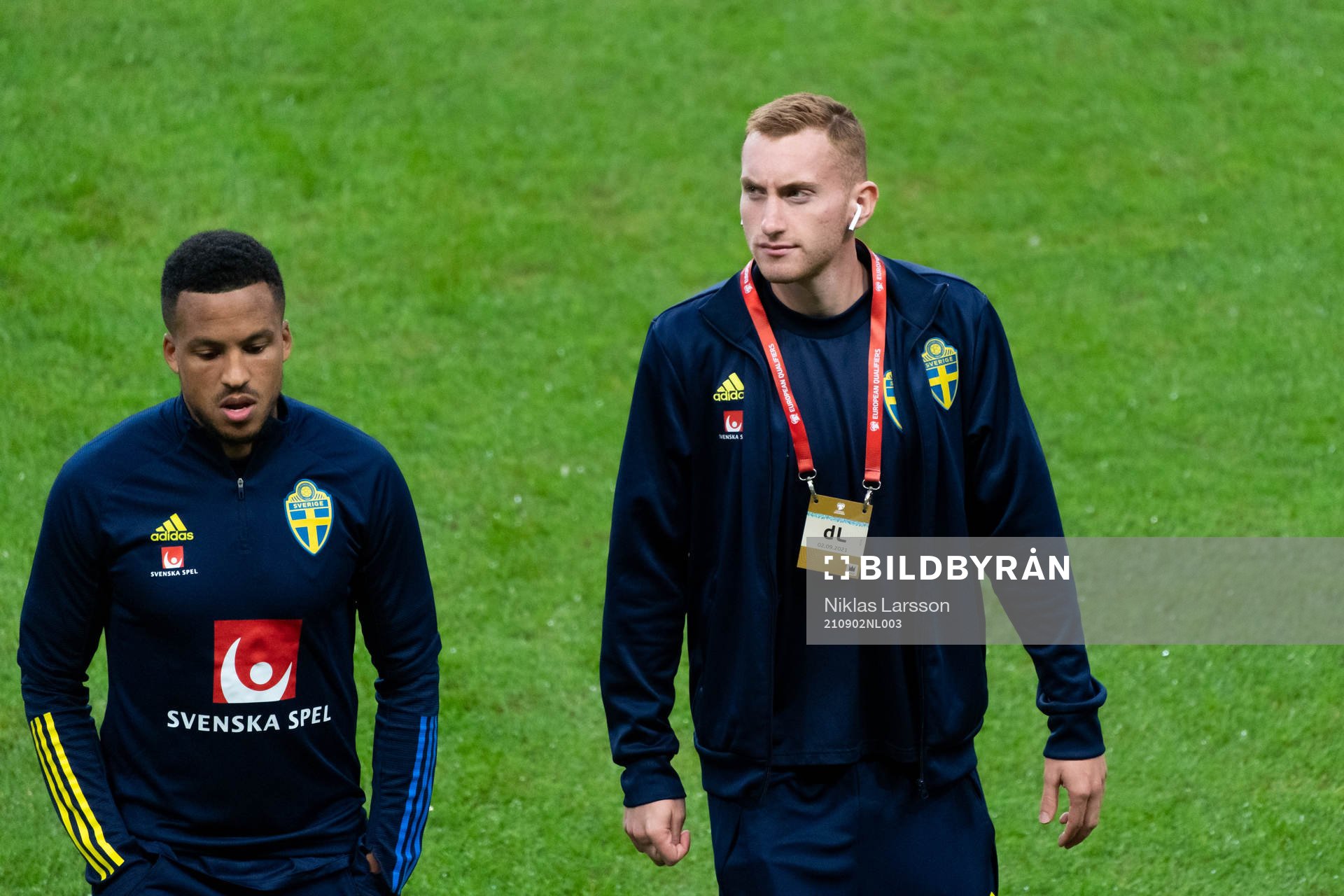 Martin Olsson and Dejan Kulusevski of Sweden