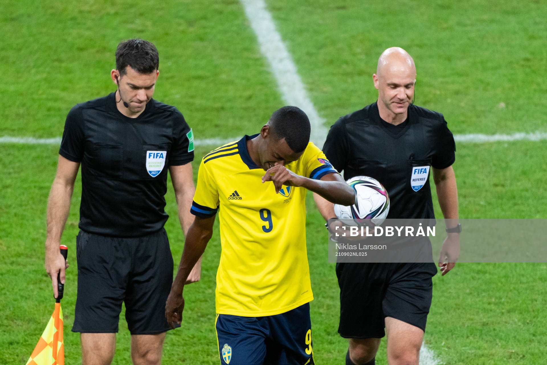 Alexander Isak of Sweden looks dejected