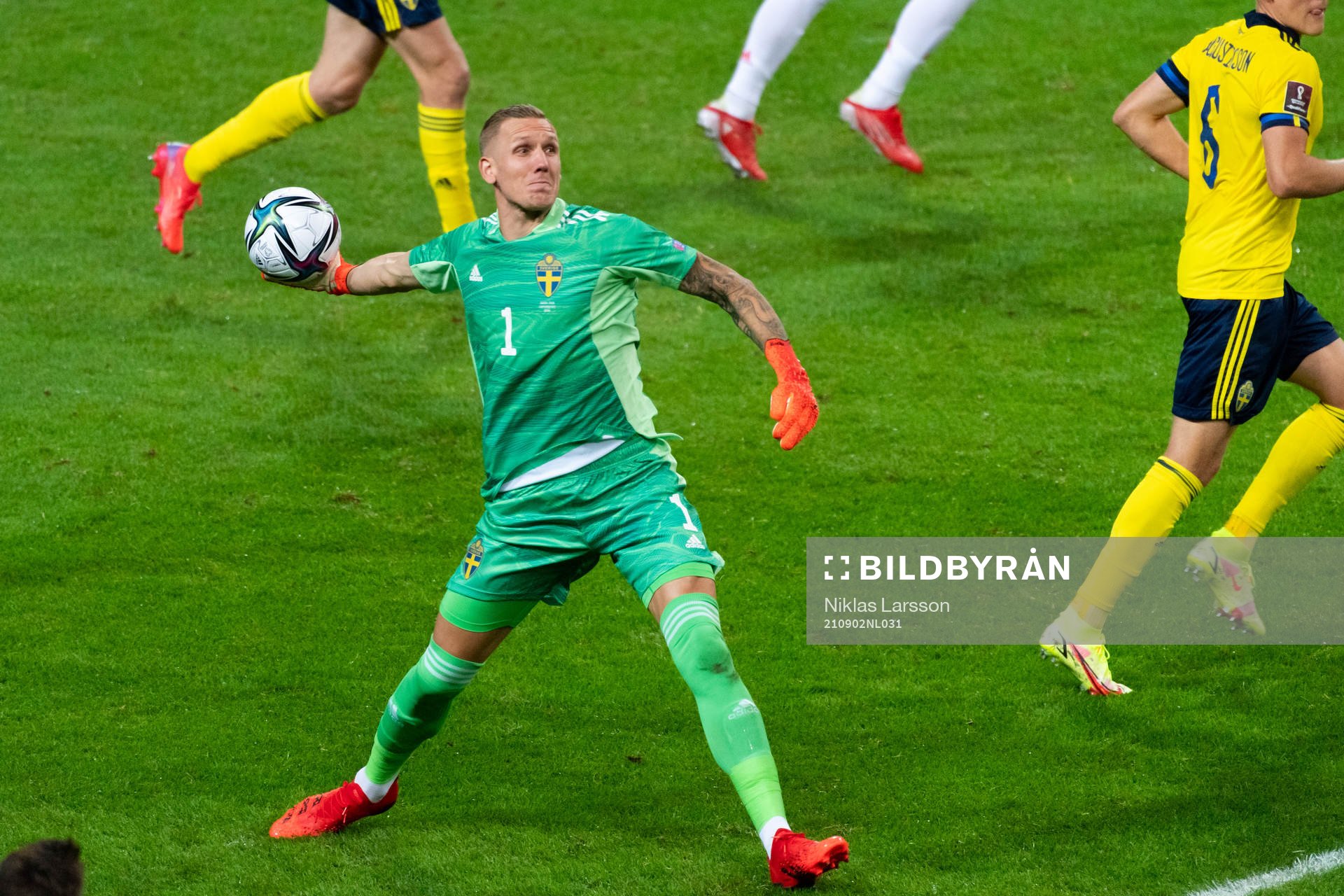 Goalkeeper Robin Olsen of Sweden