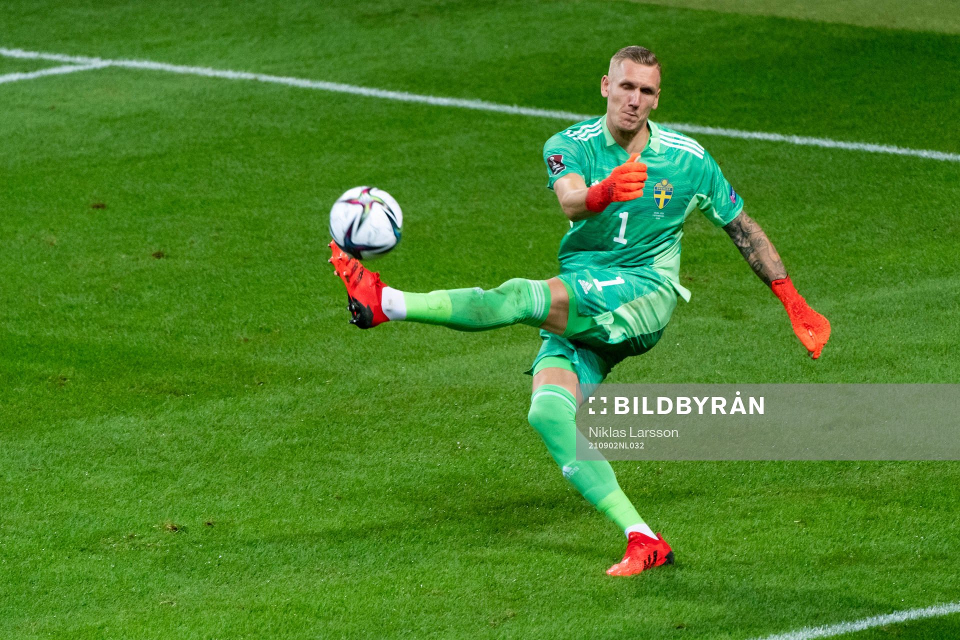Goalkeeper Robin Olsen of Sweden