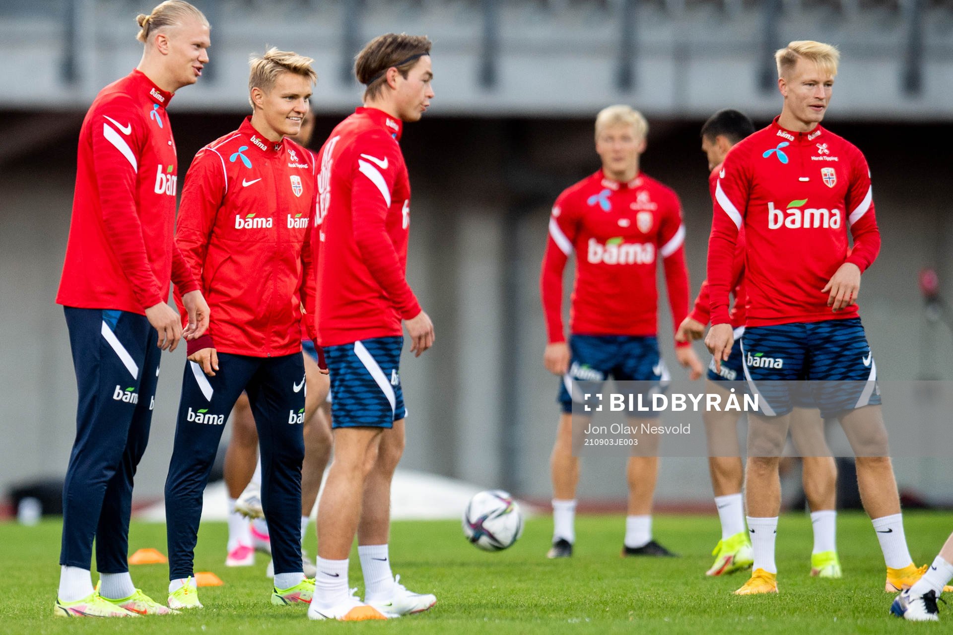 Erling Braut Haaland, Martin Ødegaard and Andreas