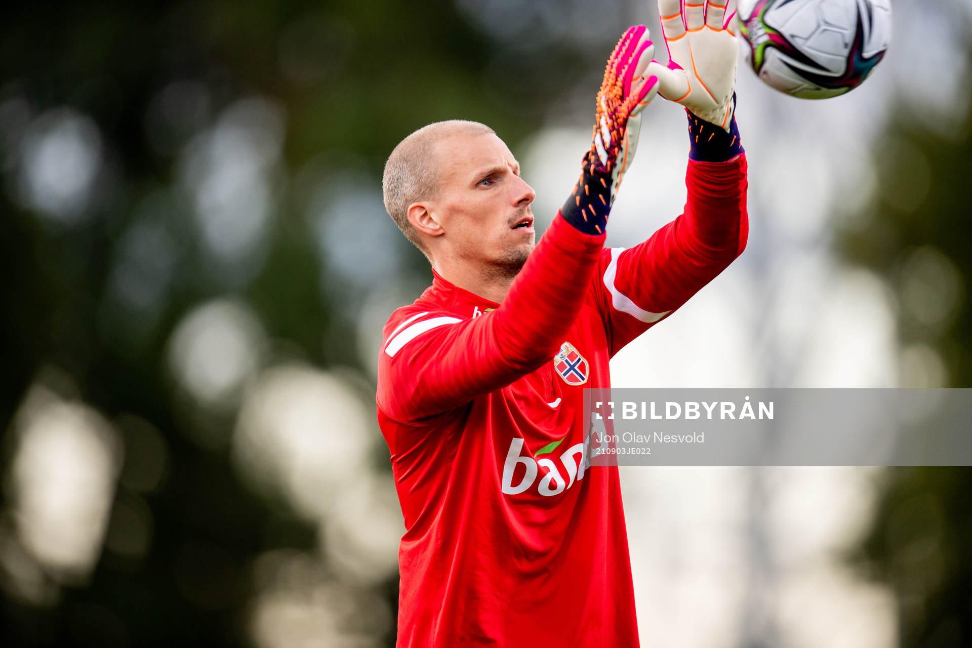 Goalkeeper André Hansen of the Norwegian national football