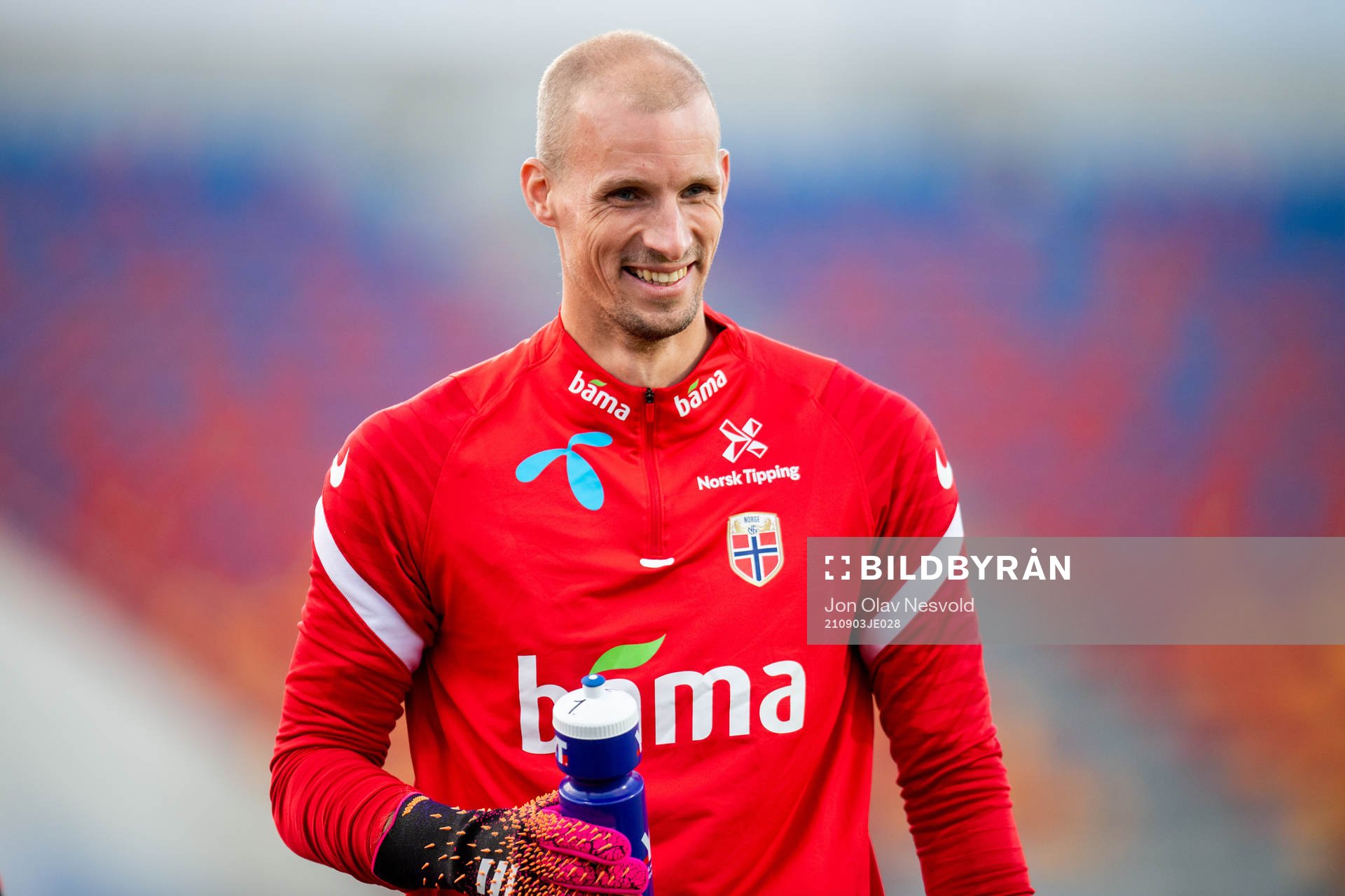 Goalkeeper André Hansen of the Norwegian national football