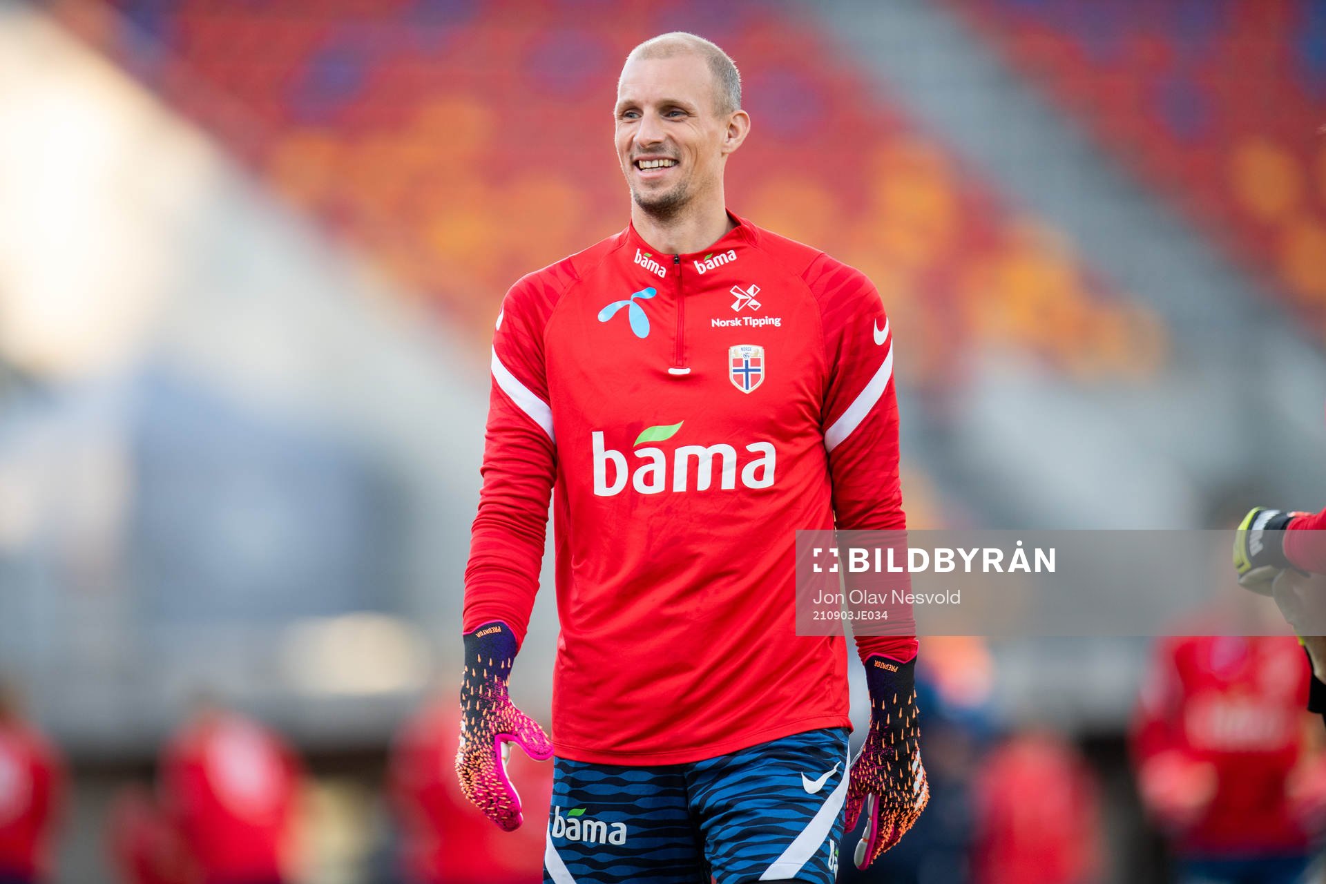 Goalkeeper André Hansen of the Norwegian national football