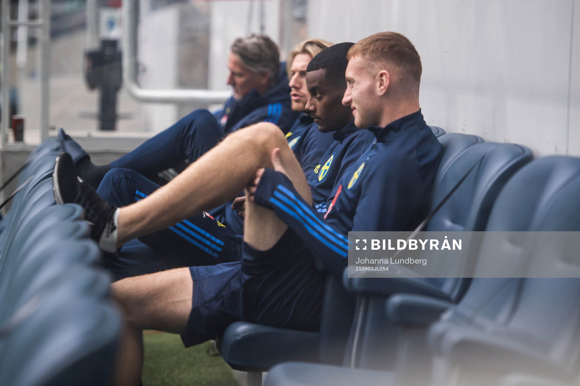 Emil Forsberg, Alexander Isak and Dejan Kulusevski of the