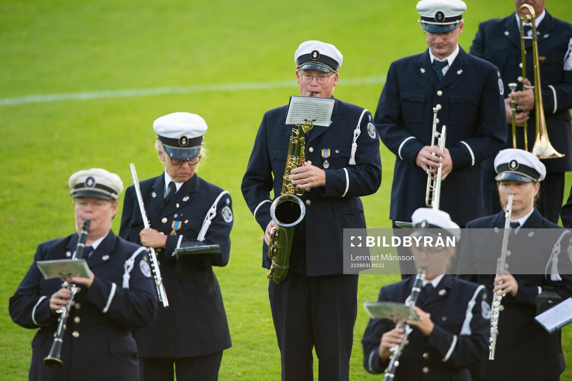 Hässleholms musikkår underhöll i matchen i division 2