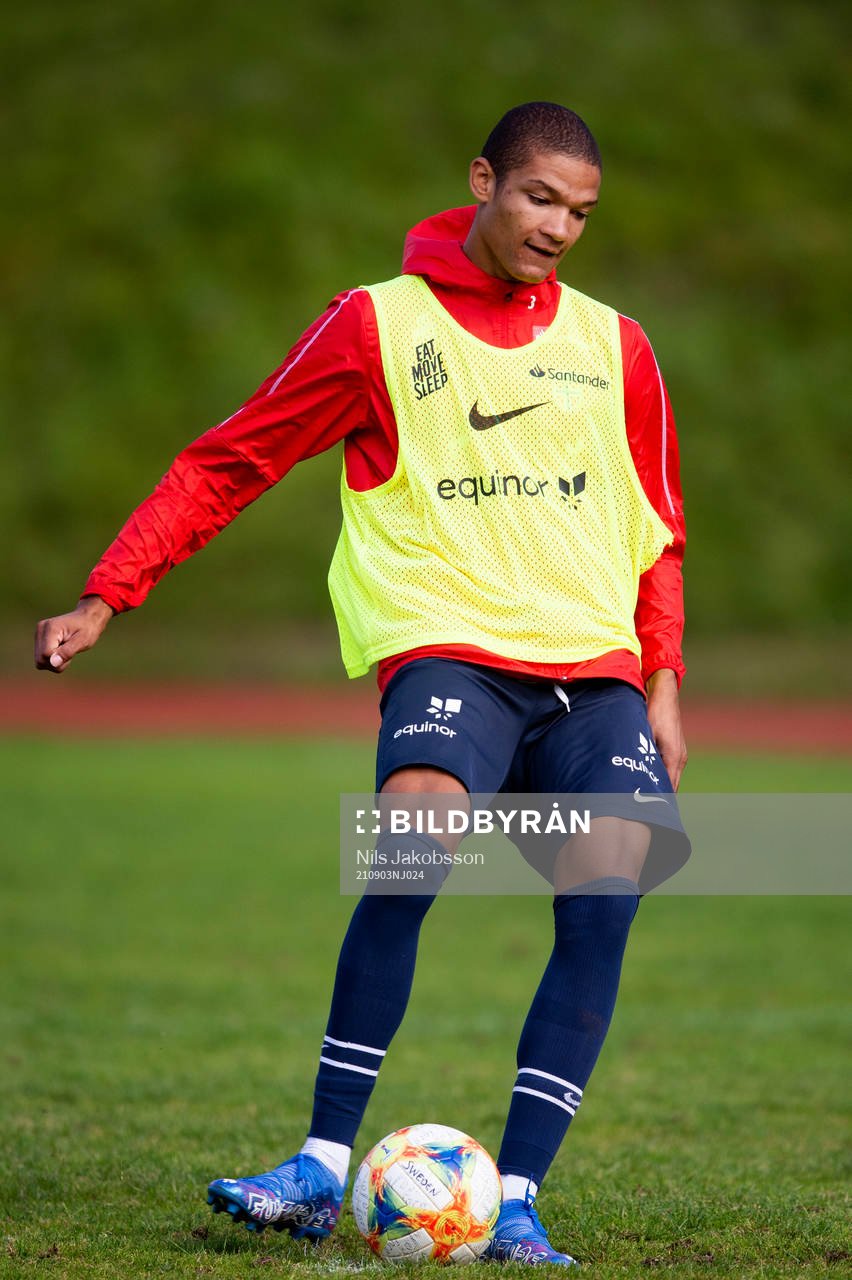 Alwande Roaldsøy of the Norwegian national football team