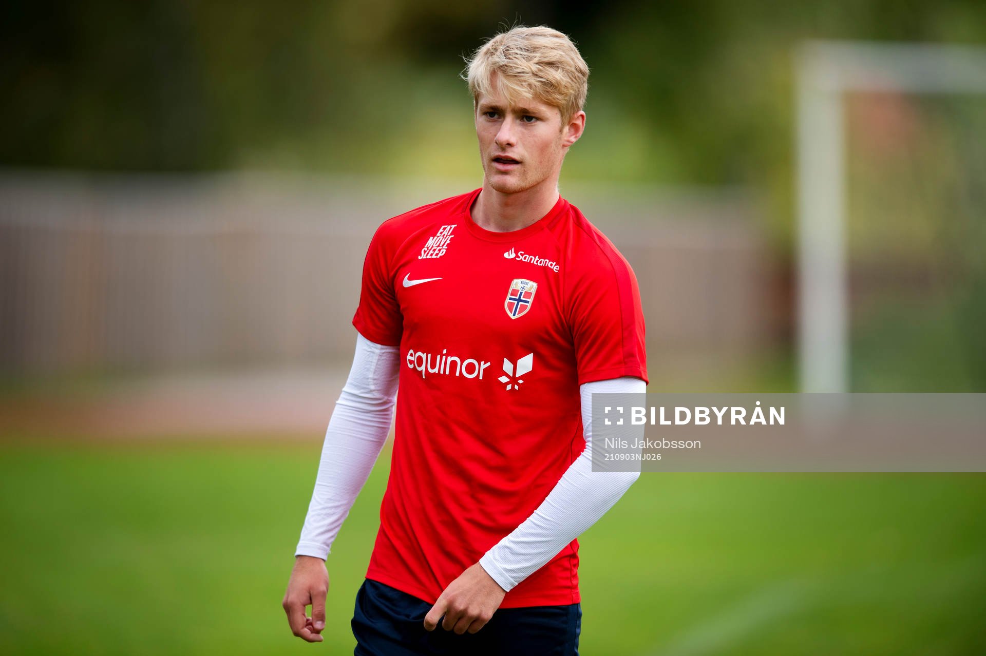 Markus Welinder of the Norwegian national football team u17