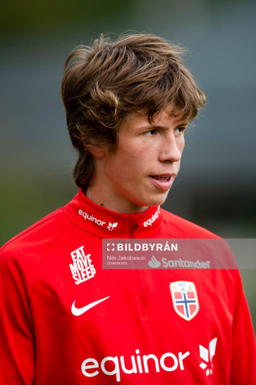 Niklas Wassberg of the Norwegian national football team u17