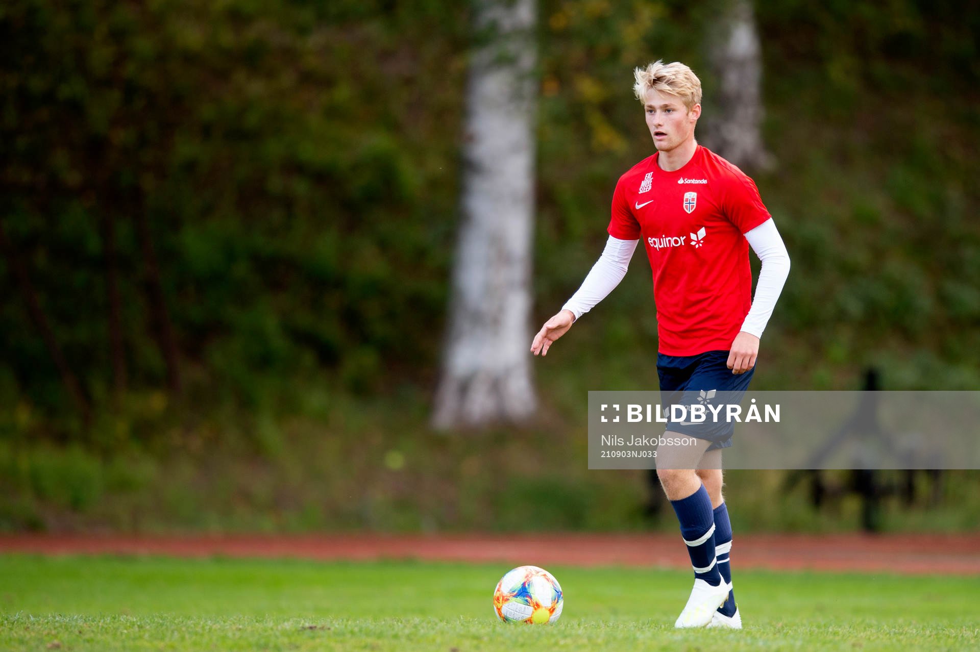 Markus Welinder of the Norwegian national football team u17