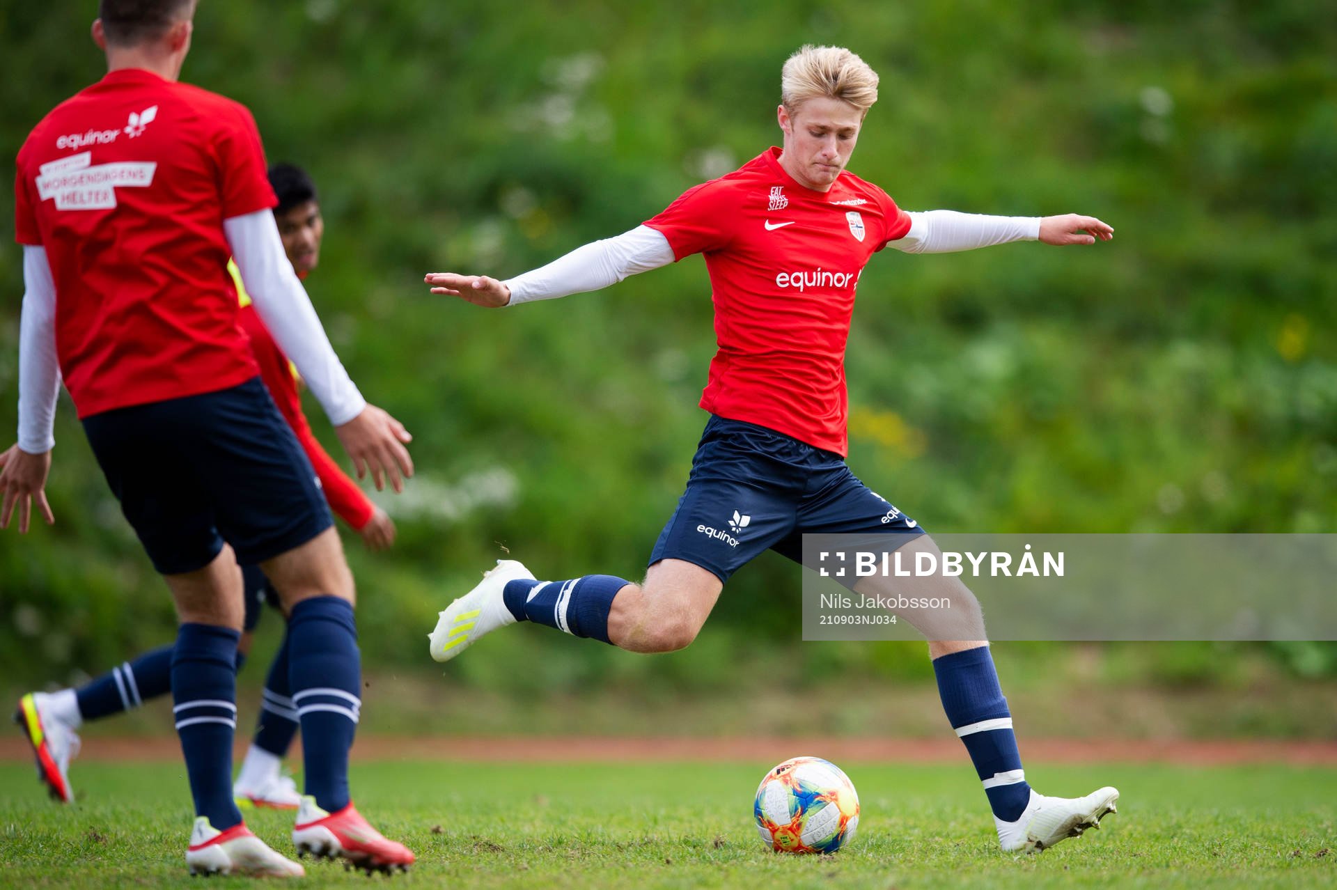 Markus Welinder of the Norwegian national football team u17