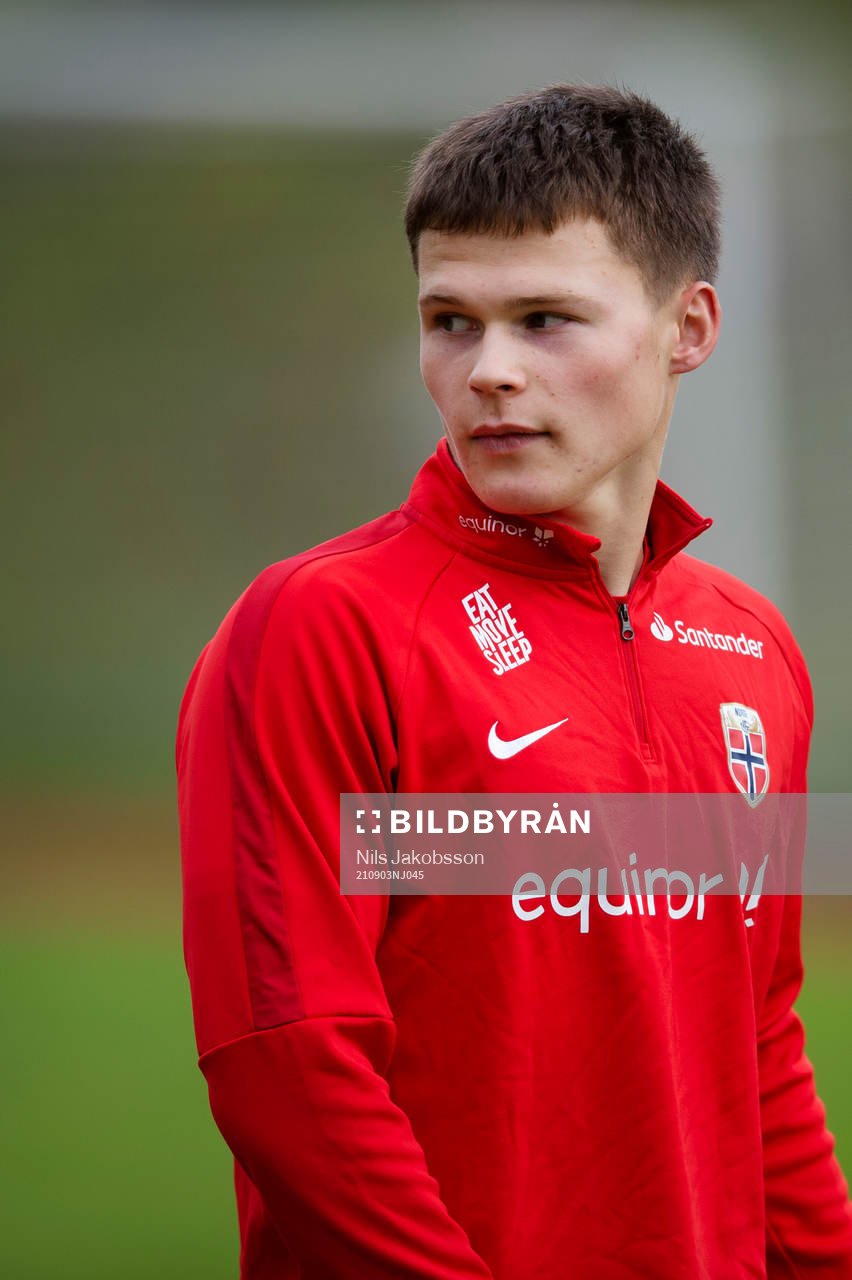 Jesper Robertsen of the Norwegian national football team u17