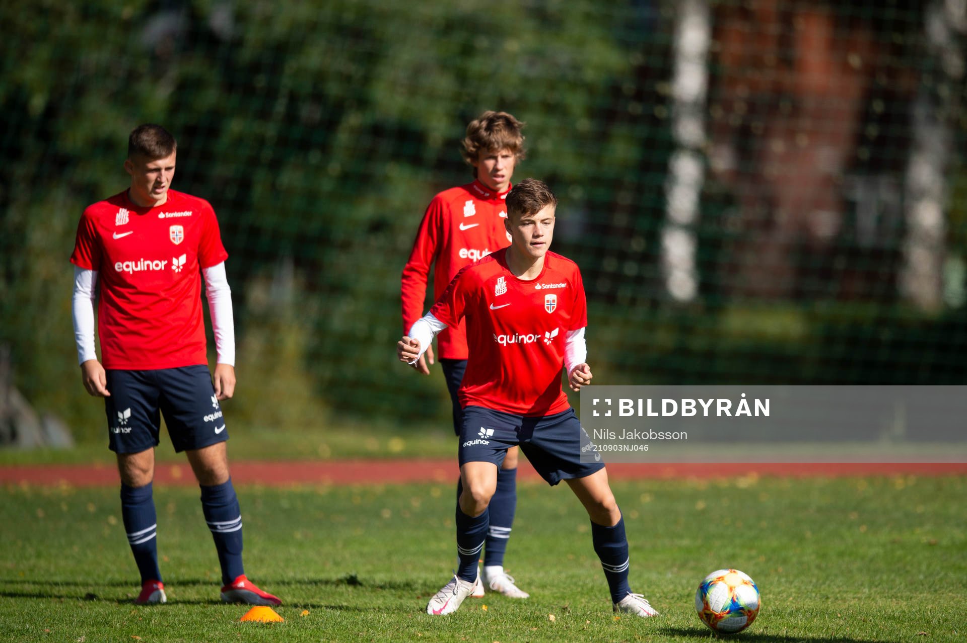 Syver Aas, Niklas Wassberg and Johan Bakke of the Norwegian