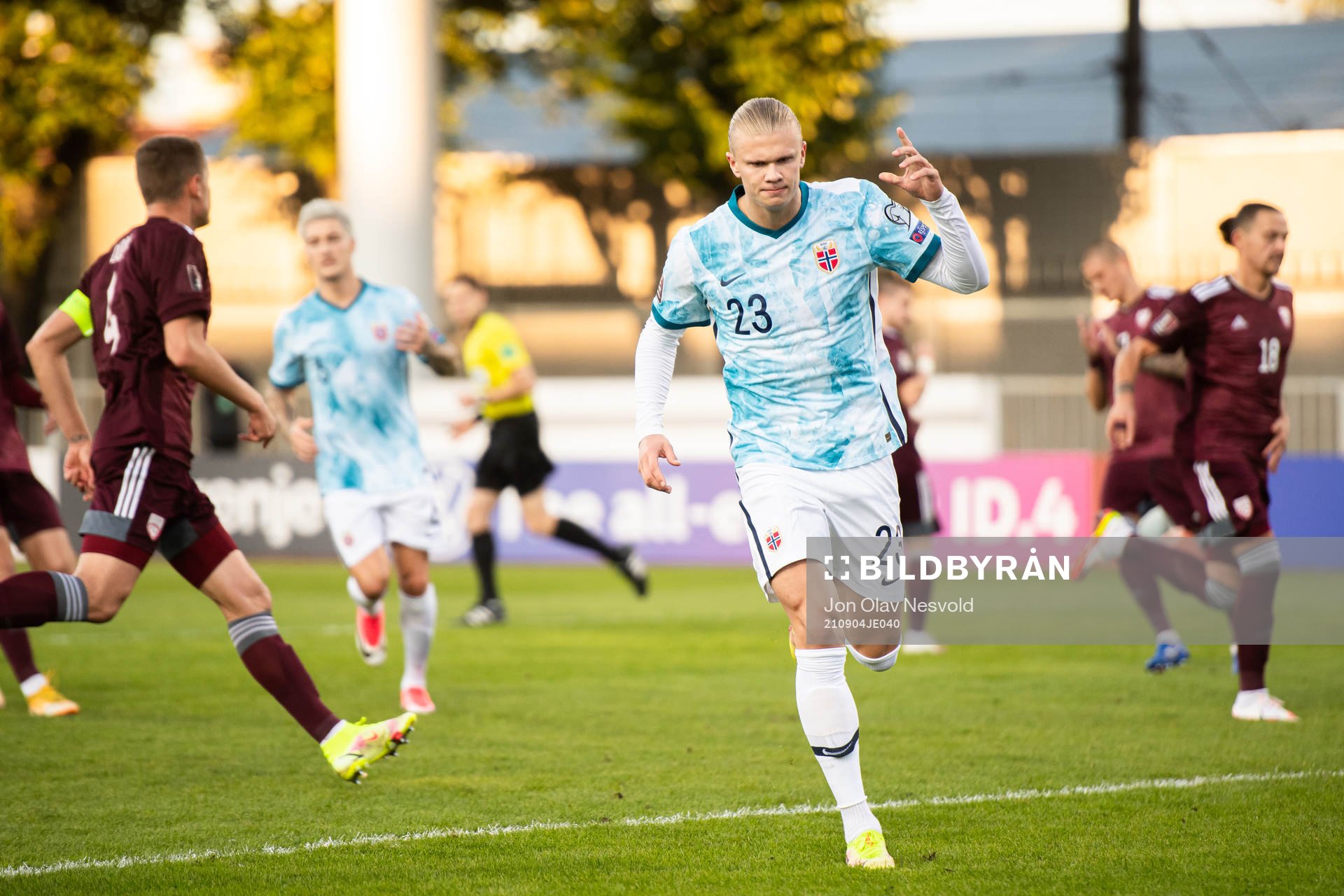 Erling Braut Haaland of Norway celebrates