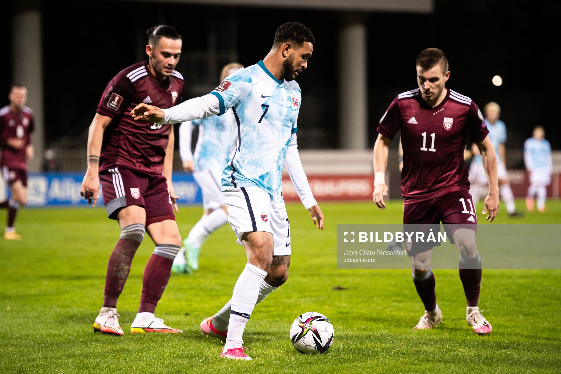 Joshua King of Norway and Roberts Savalnieks of Latvia