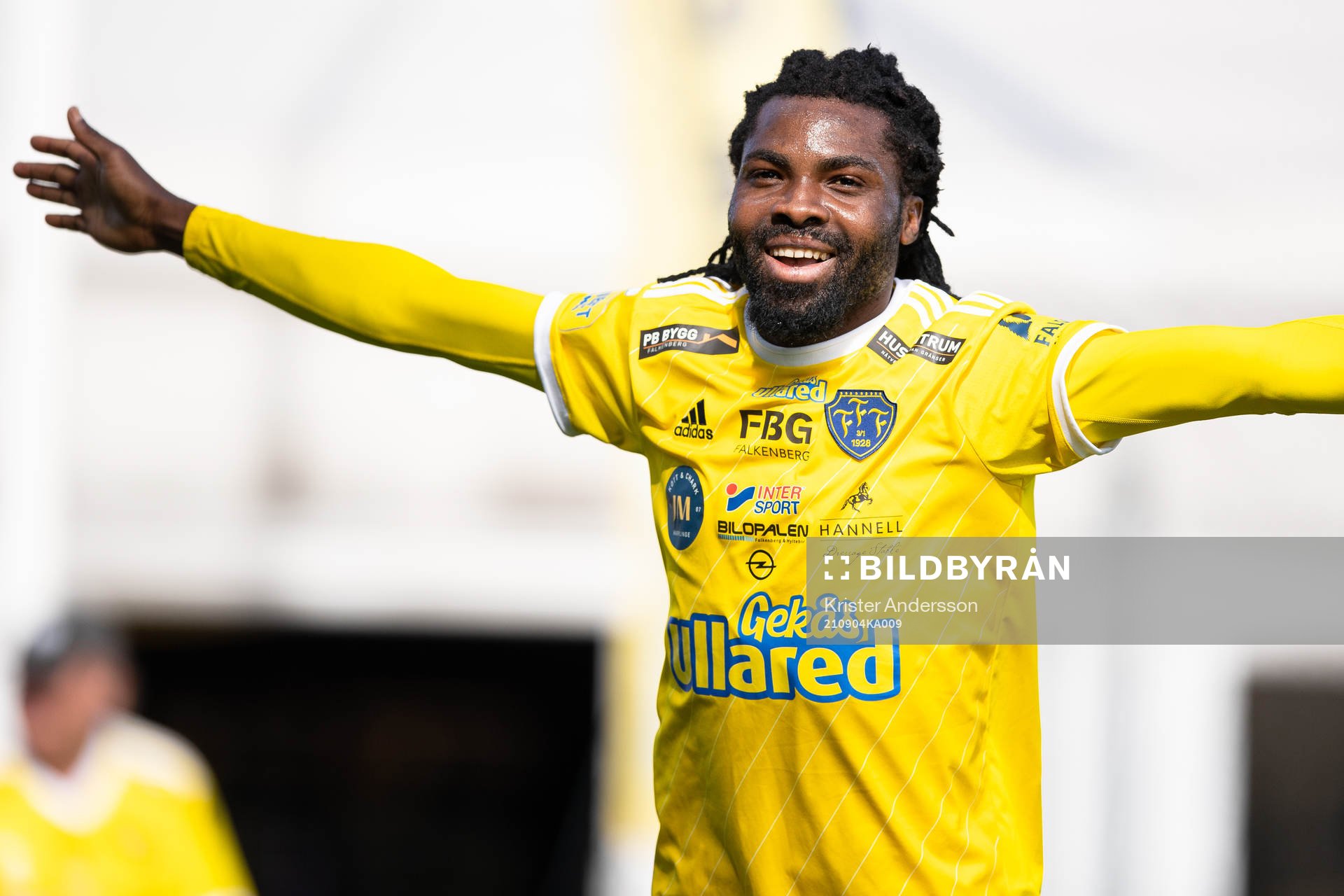 Falkenbergs Kwame Kizito jublar