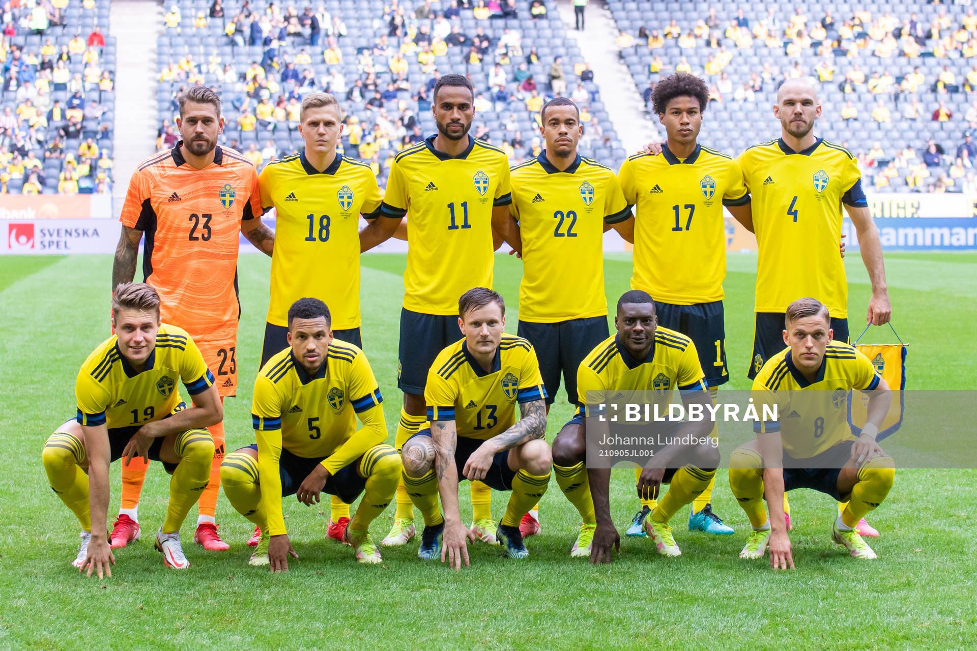 The starting eleven of Sweden