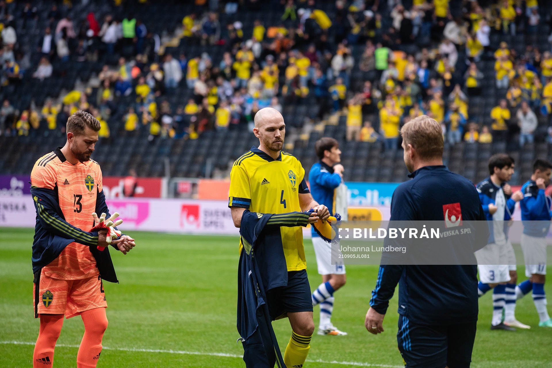 goalkeeper Kristoffer Nordfeldt and Marcus Danielson  of