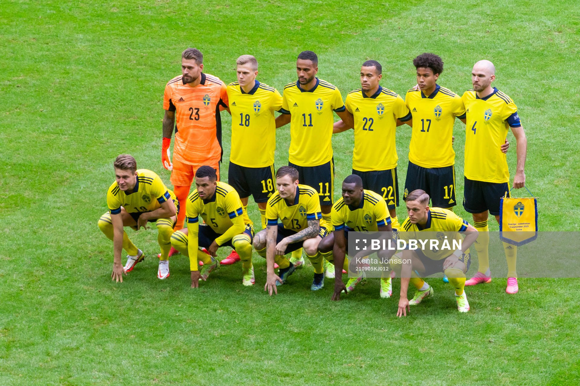 The starting eleven of Sweden
