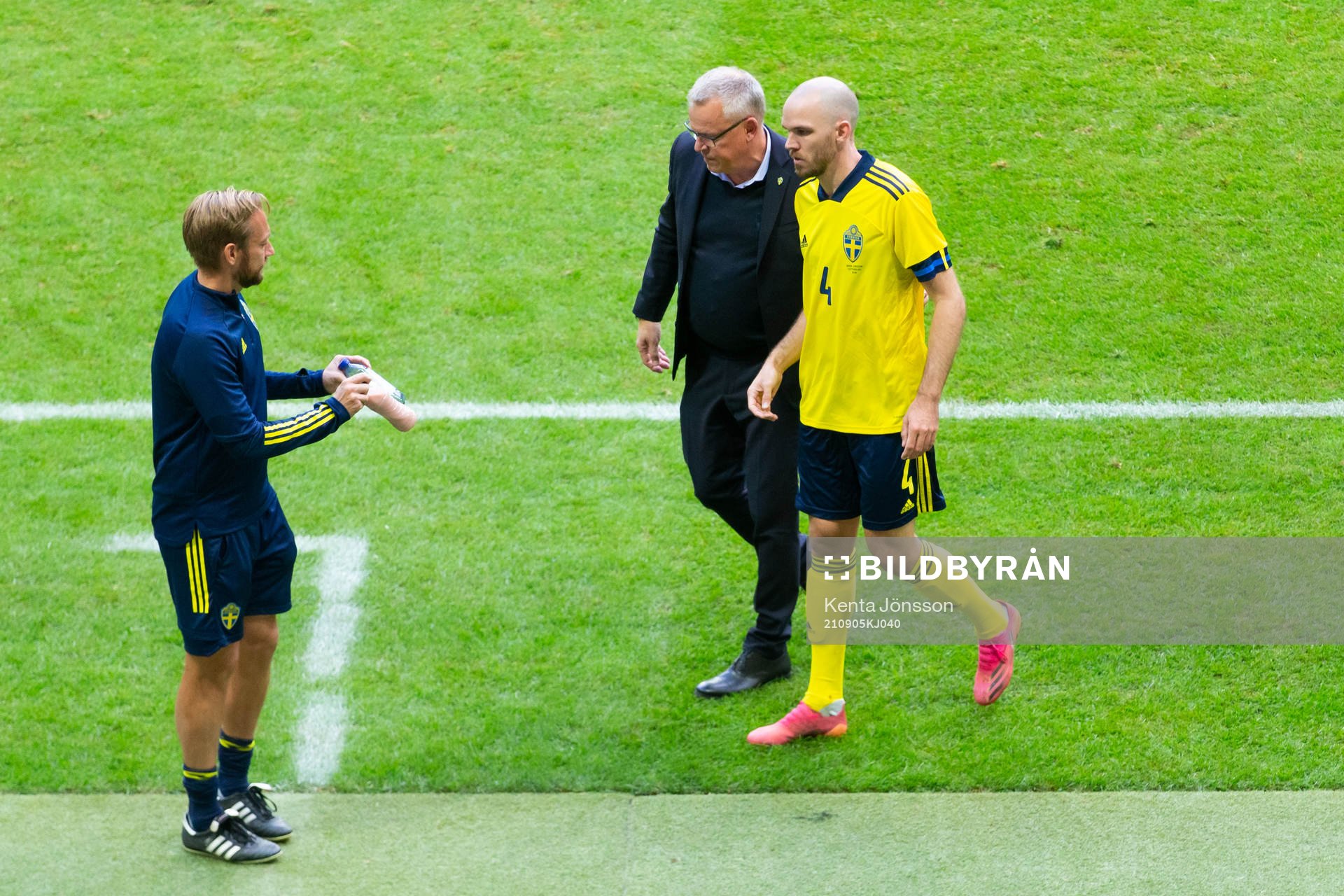 Marcus Danielson of Sweden is substituted