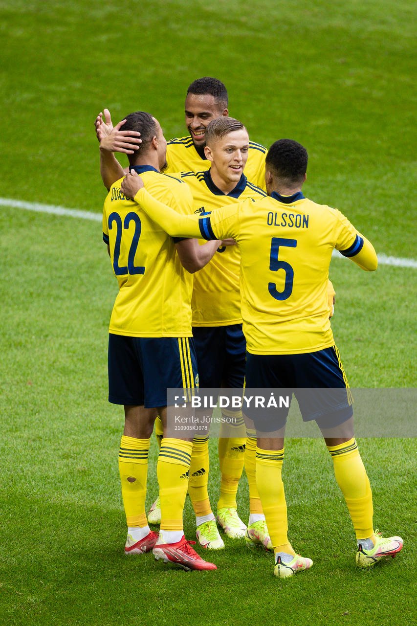 Robin Quaison, Isaac Kiese-Thelin, Jesper Karlsson and