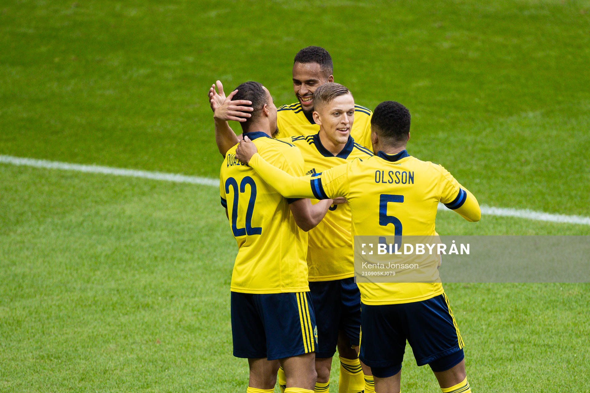 Robin Quaison, Isaac Kiese-Thelin, Jesper Karlsson and