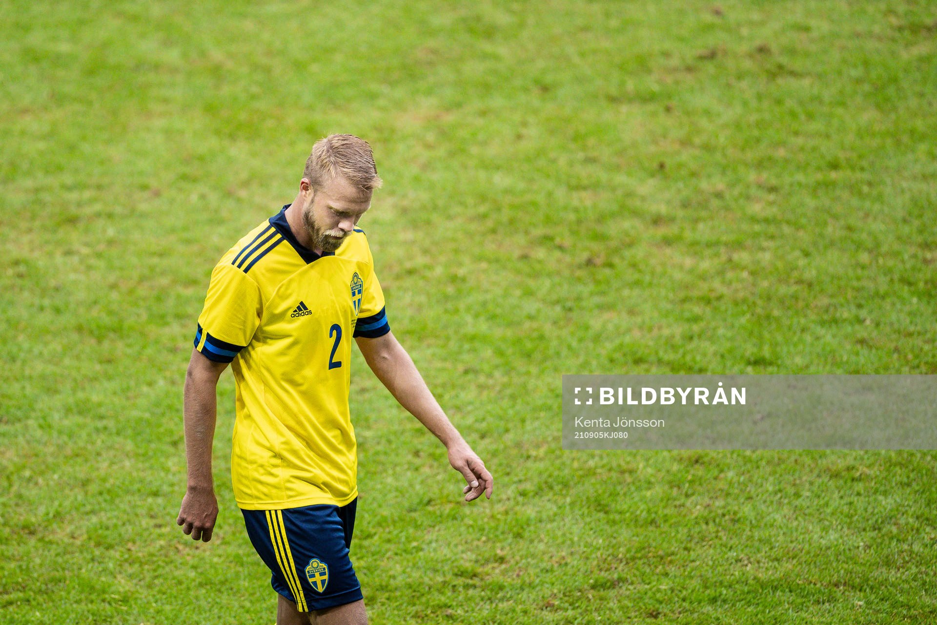 Daniel Sundgren of Sweden looks dejected