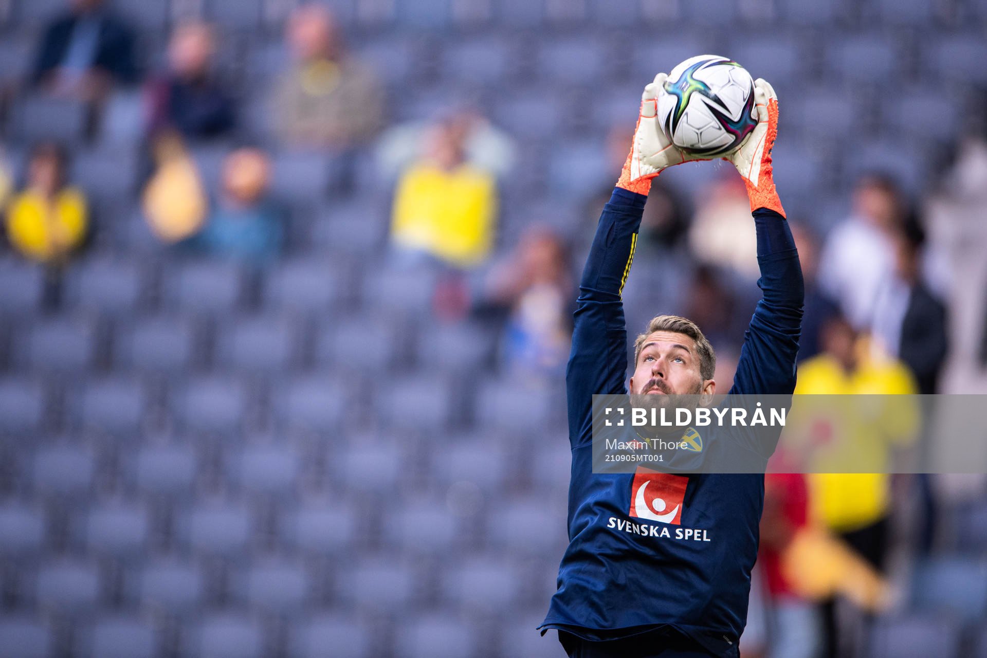 Goalkeeper Kristoffer Nordfeldt of Sweden