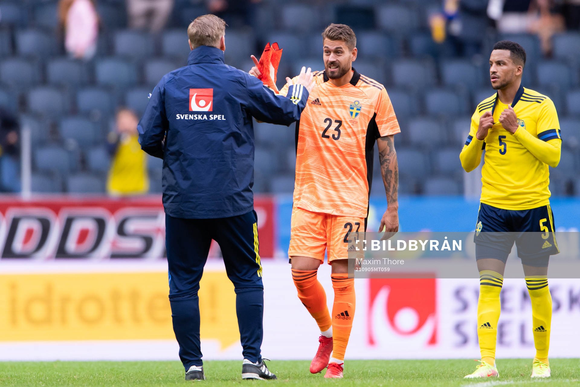 Goalkeeper Kristoffer Nordfeldt of Sweden